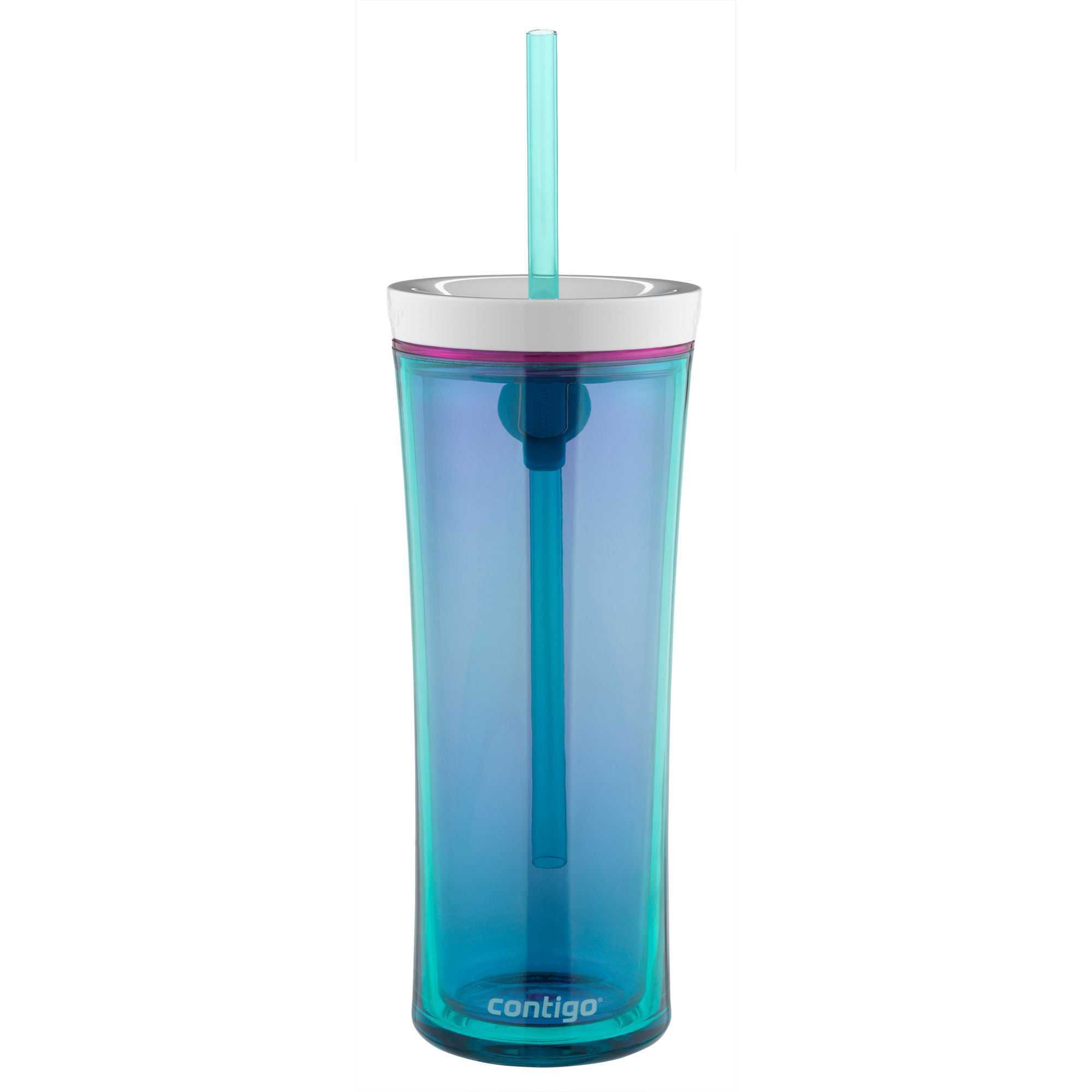Contigo AUTOCLOSE® Shake & Go® 20oz | Tumbler | Scuba With Bubblegum Pink | Cup Holder