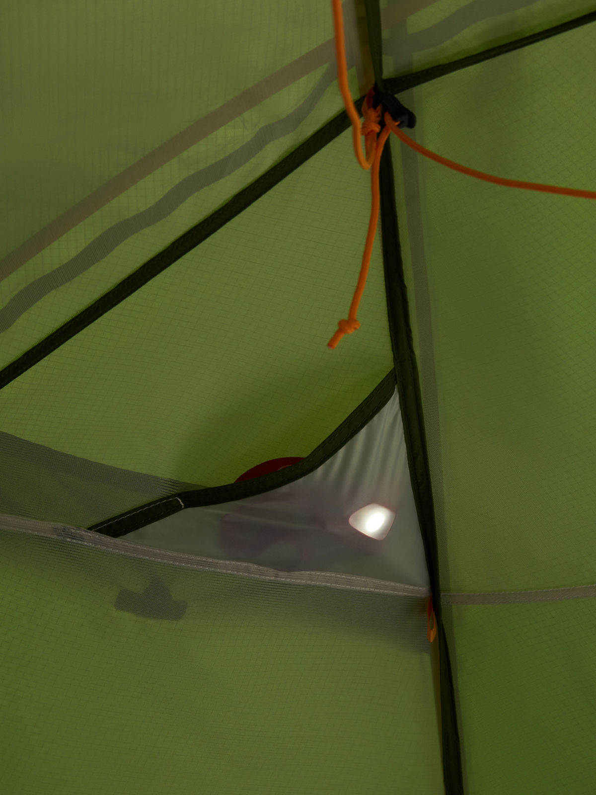Marmot tent with interior lampshade pocket