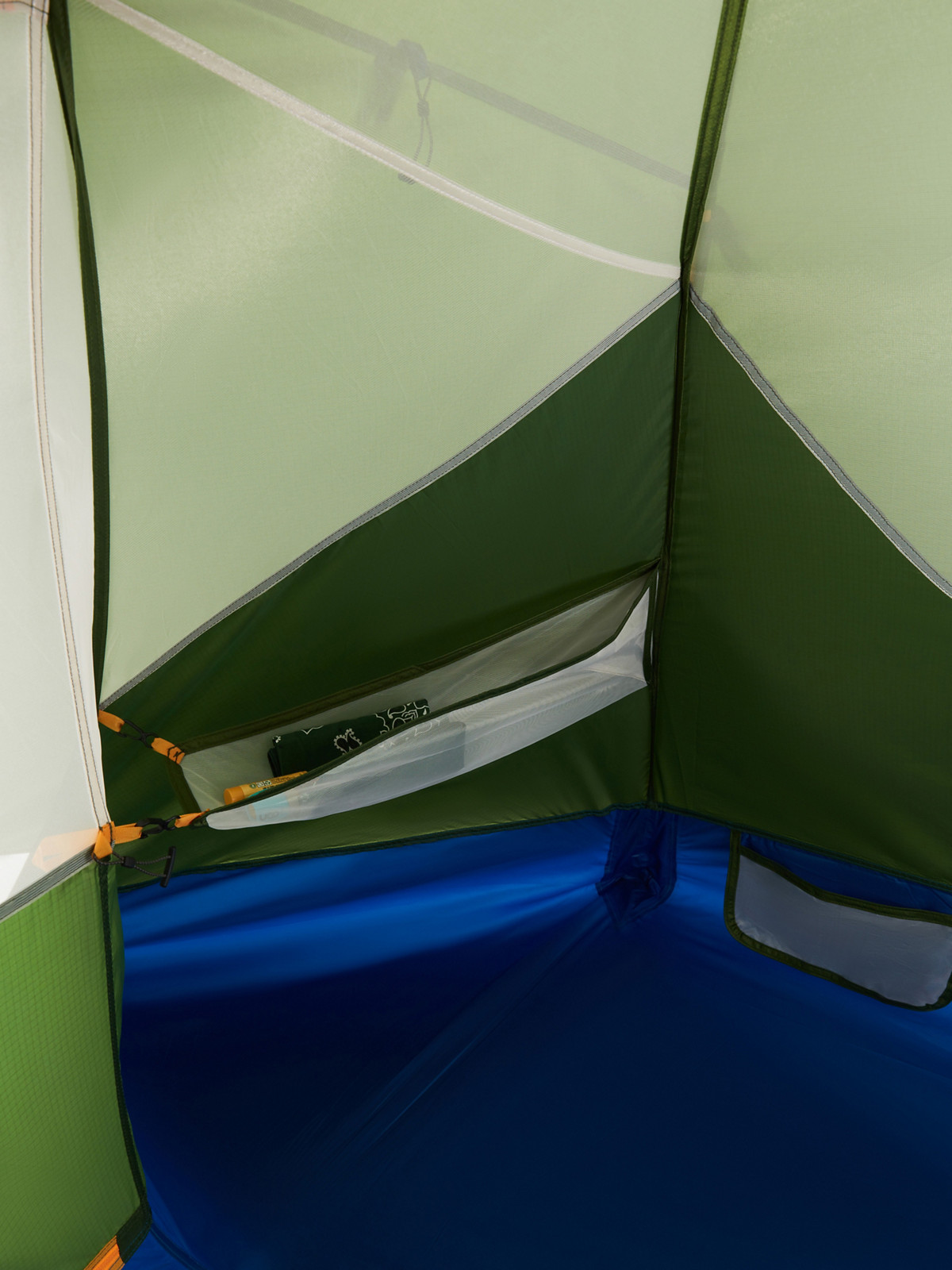 Marmot tent with interior storage pockets