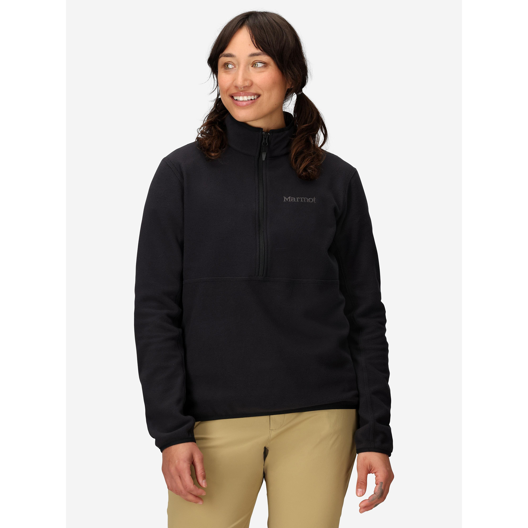 Marmot Women's Rocklin 1/2 Zip Pullover, Small, Black