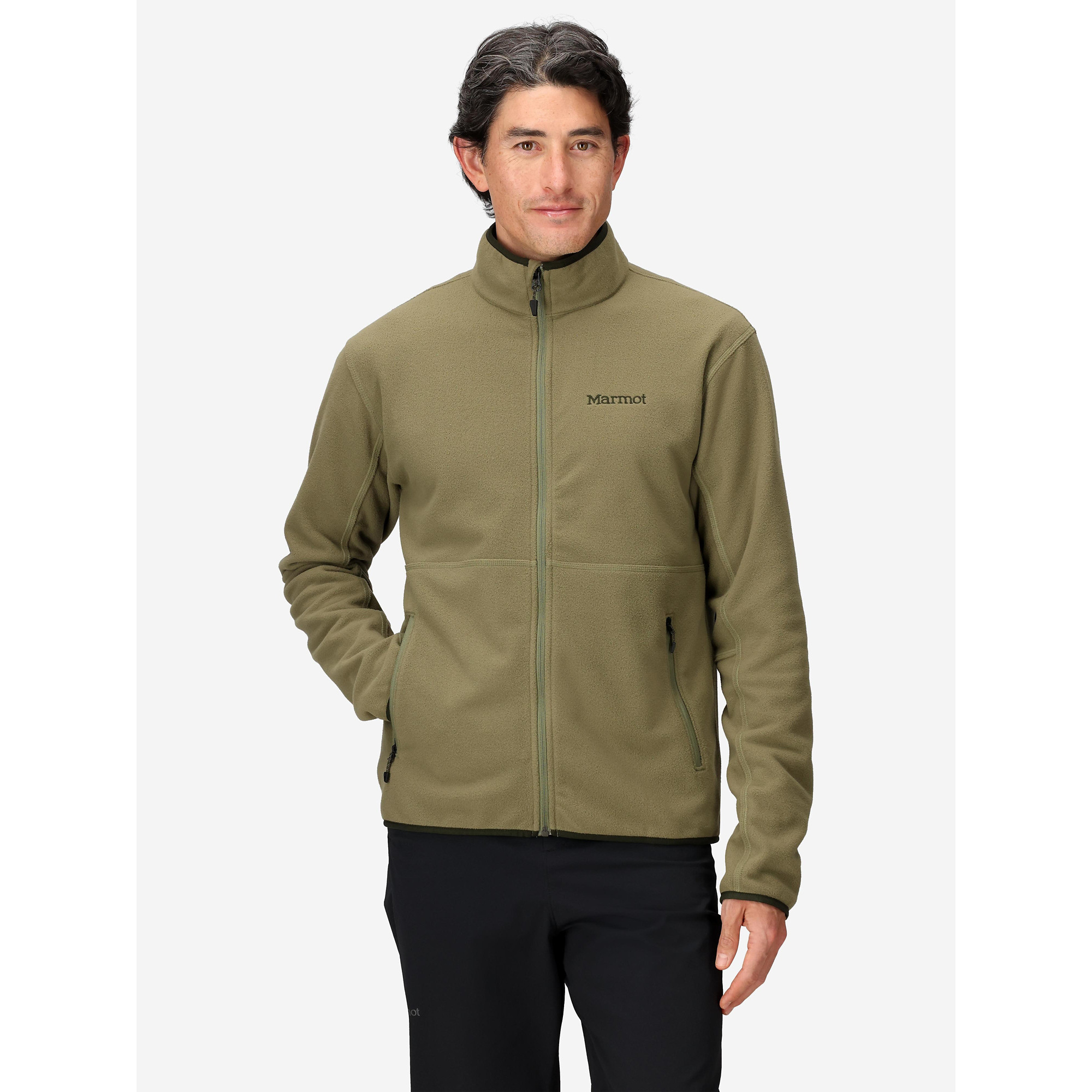 Marmot Men's Rocklin Fleece Full-Zip Jacket (Spring 2026) in Olive Grove