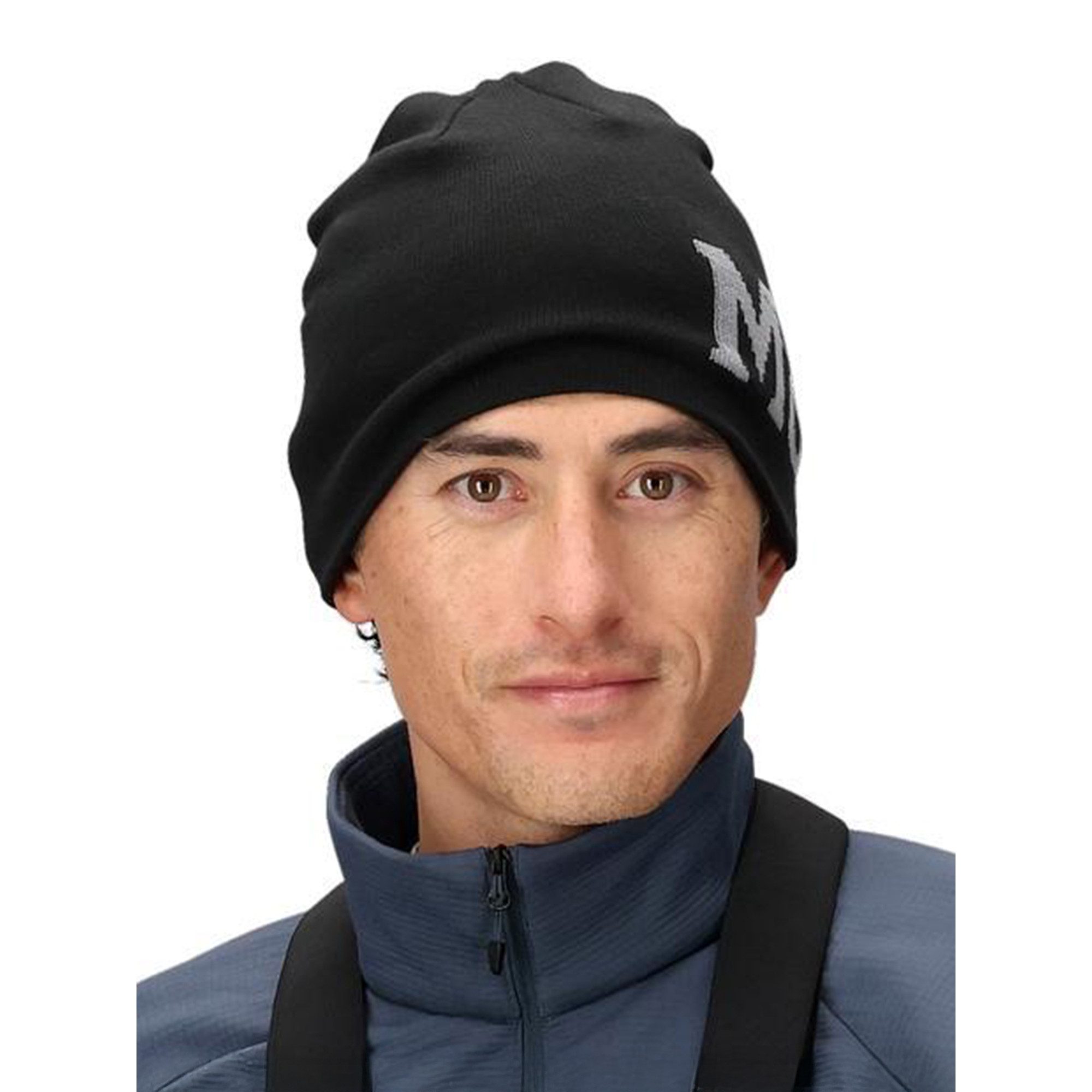 Marmot Summit Skullcap Beanie in Black/Steel Onyx