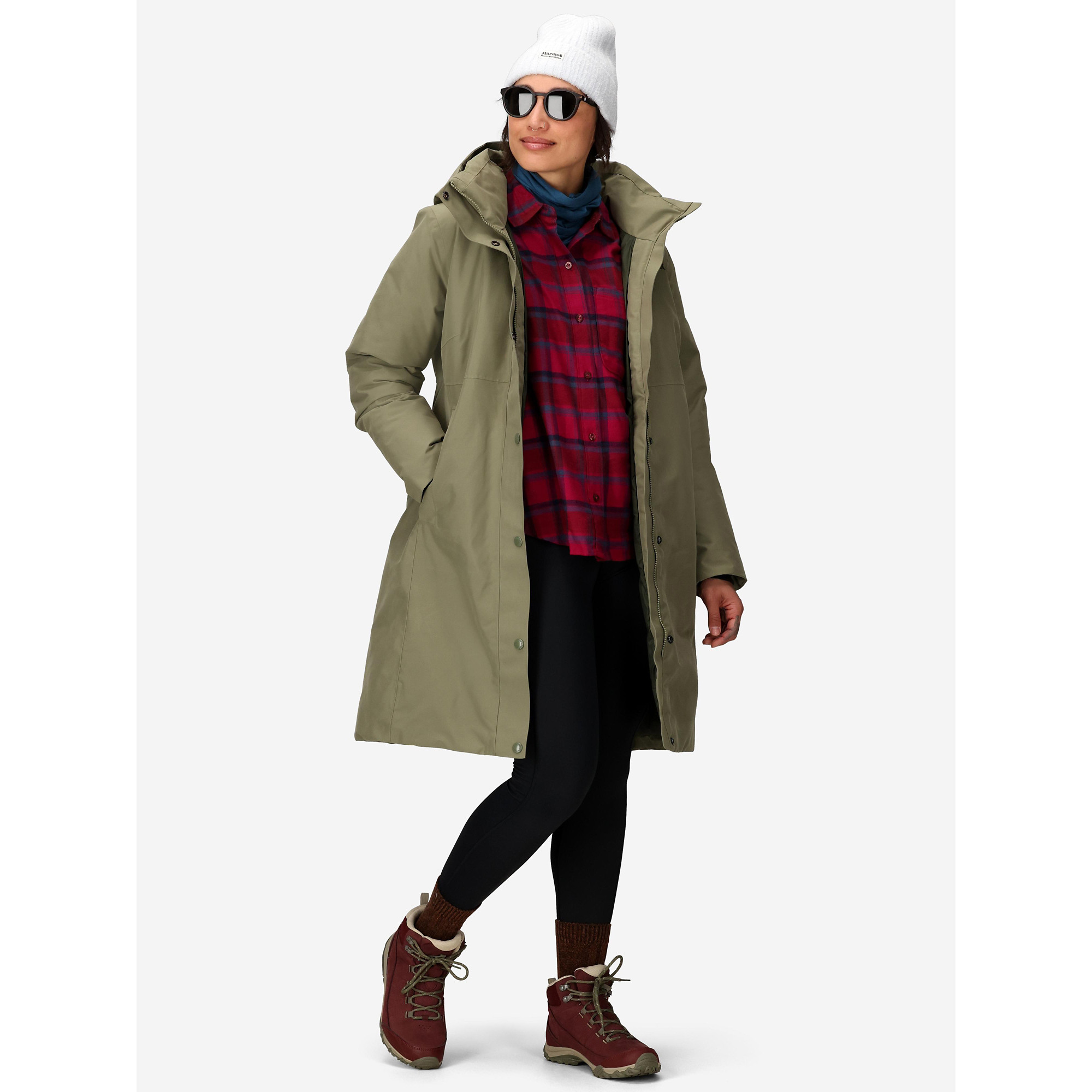 Marmot Women's Chelsea Hooded Waterproof Down Coat - Olive Grove