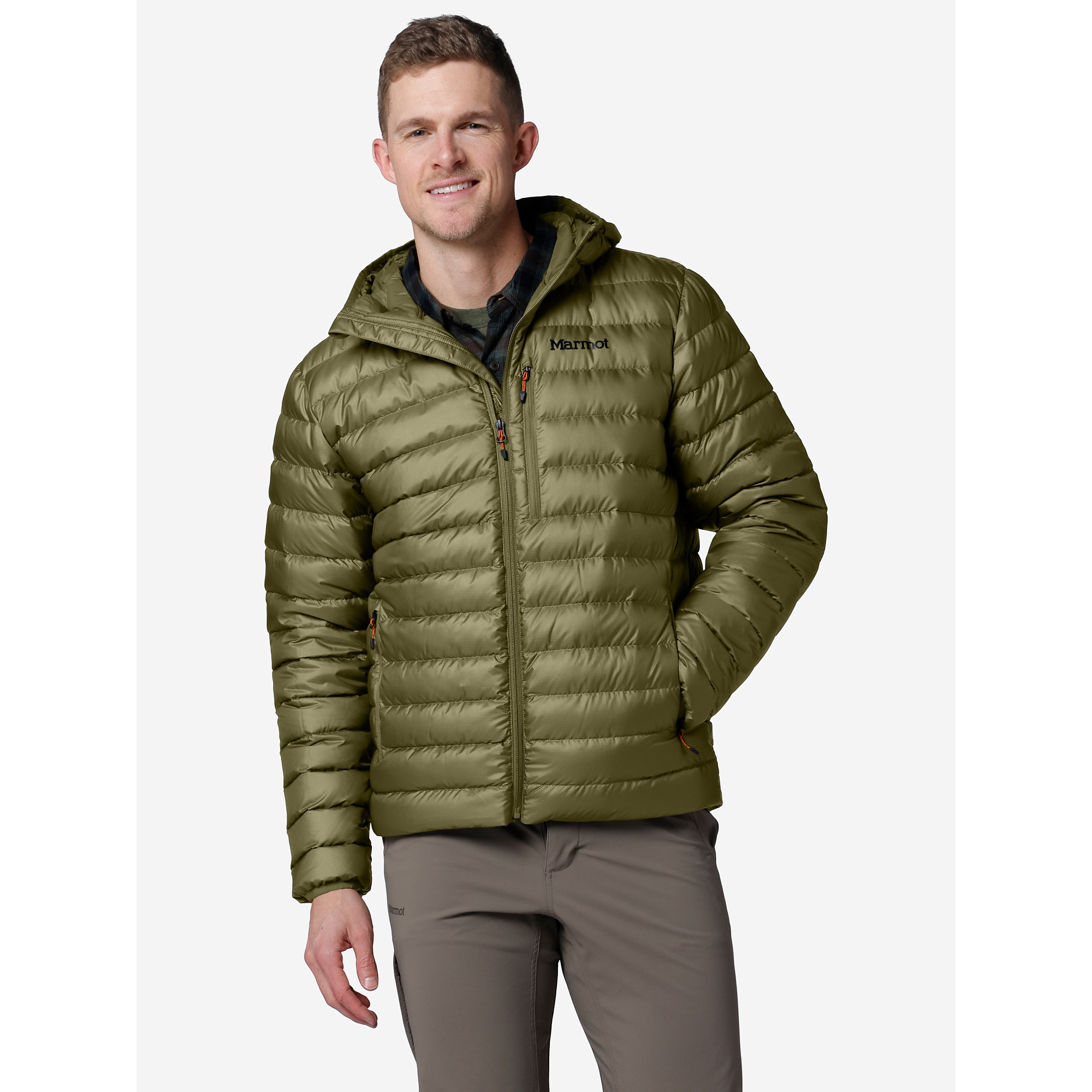 Marmot Men's Highlander Puffer Hoodie - Surplus Green