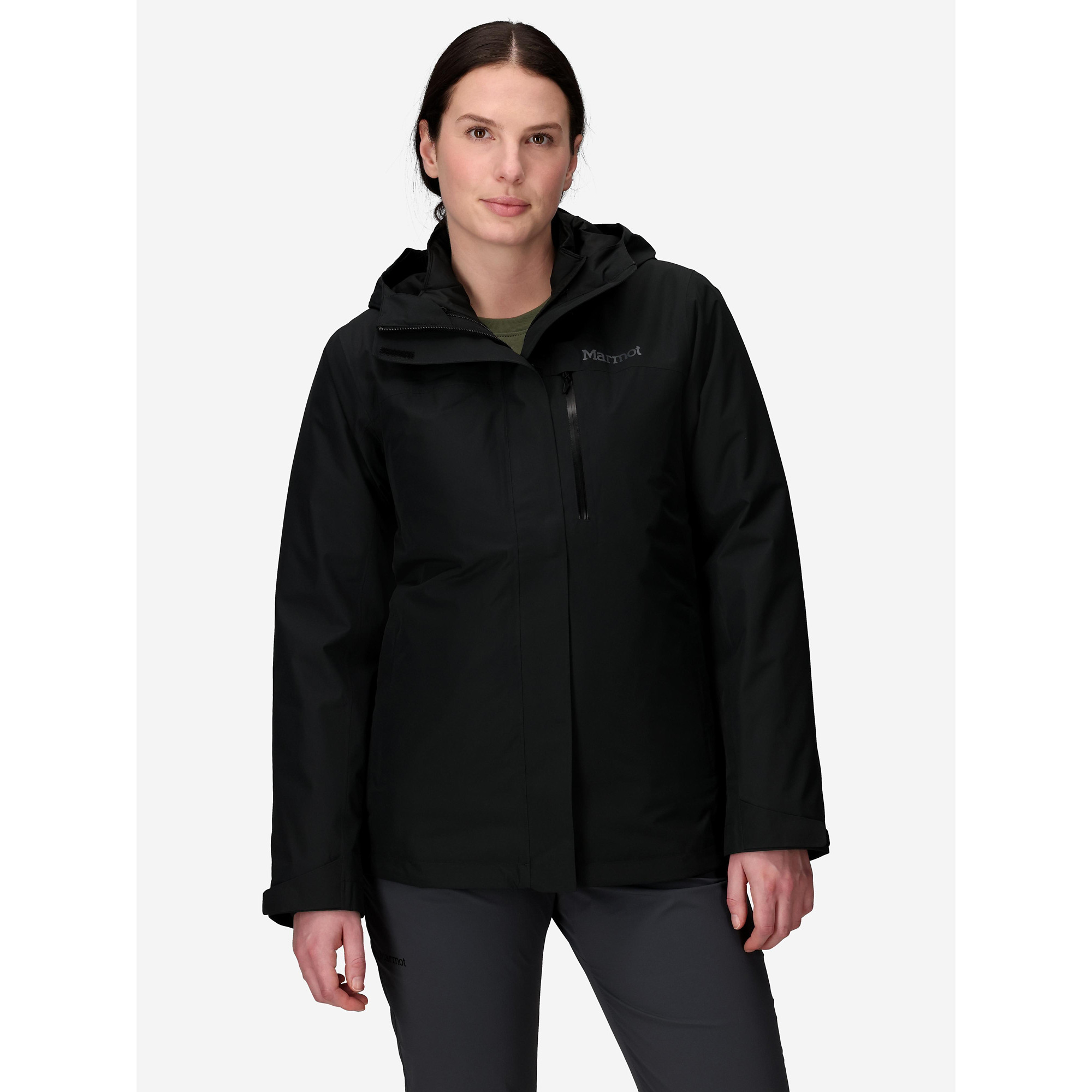 Marmot Women's Ramble Component 3 in 1 WaterproofJ acket Jacket in Black
