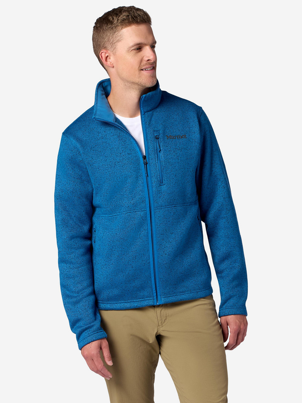 Men's Drop Line Sweater Fleece Full-Zip Jacket | Marmot