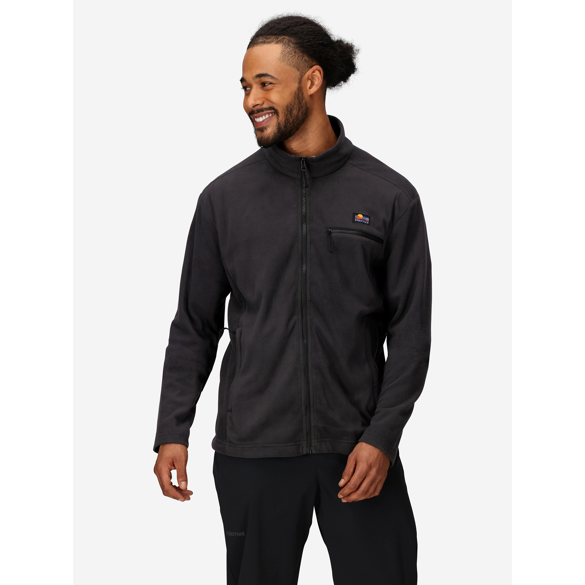 Marmot Men’s Upward Fleece Full-Zip Jacket in Black