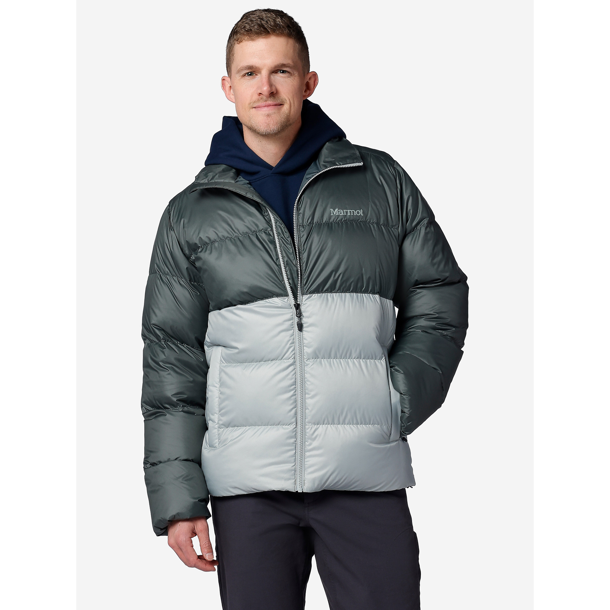 Marmot Men's Guides Down Water-Resistant Jacket - Cobblestone/Boulder Crack