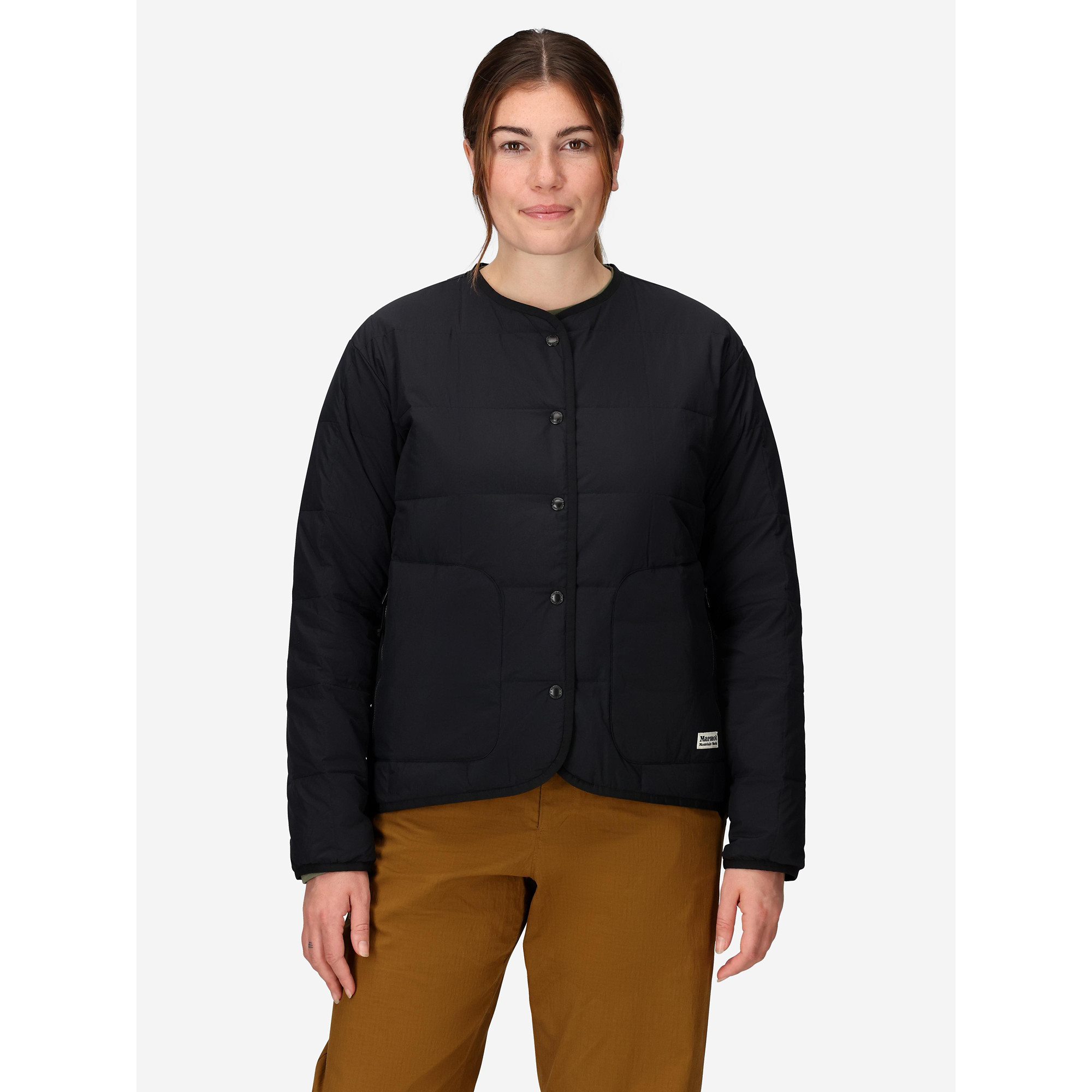 Marmot Women's Ares Down Collarless Jacket in Black
