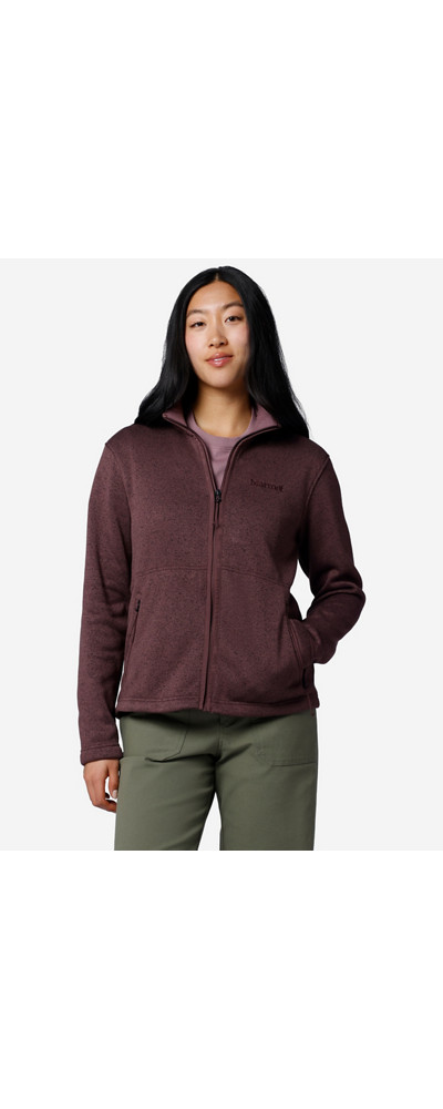 Women's Drop Line Sweater Fleece Full-Zip Jacket