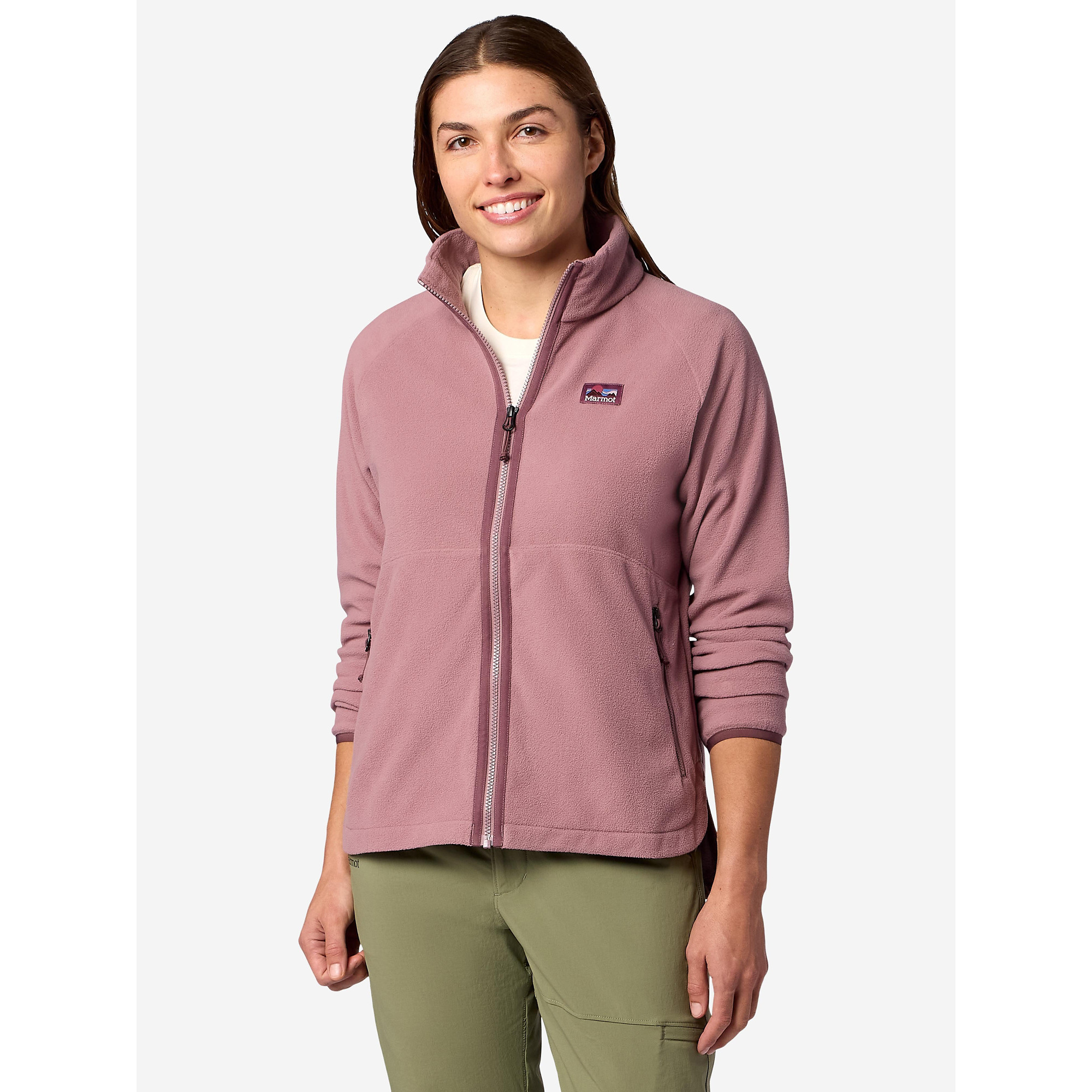 Marmot Women’s Upward Fleece Full-Zip Jacket in Light Mauve