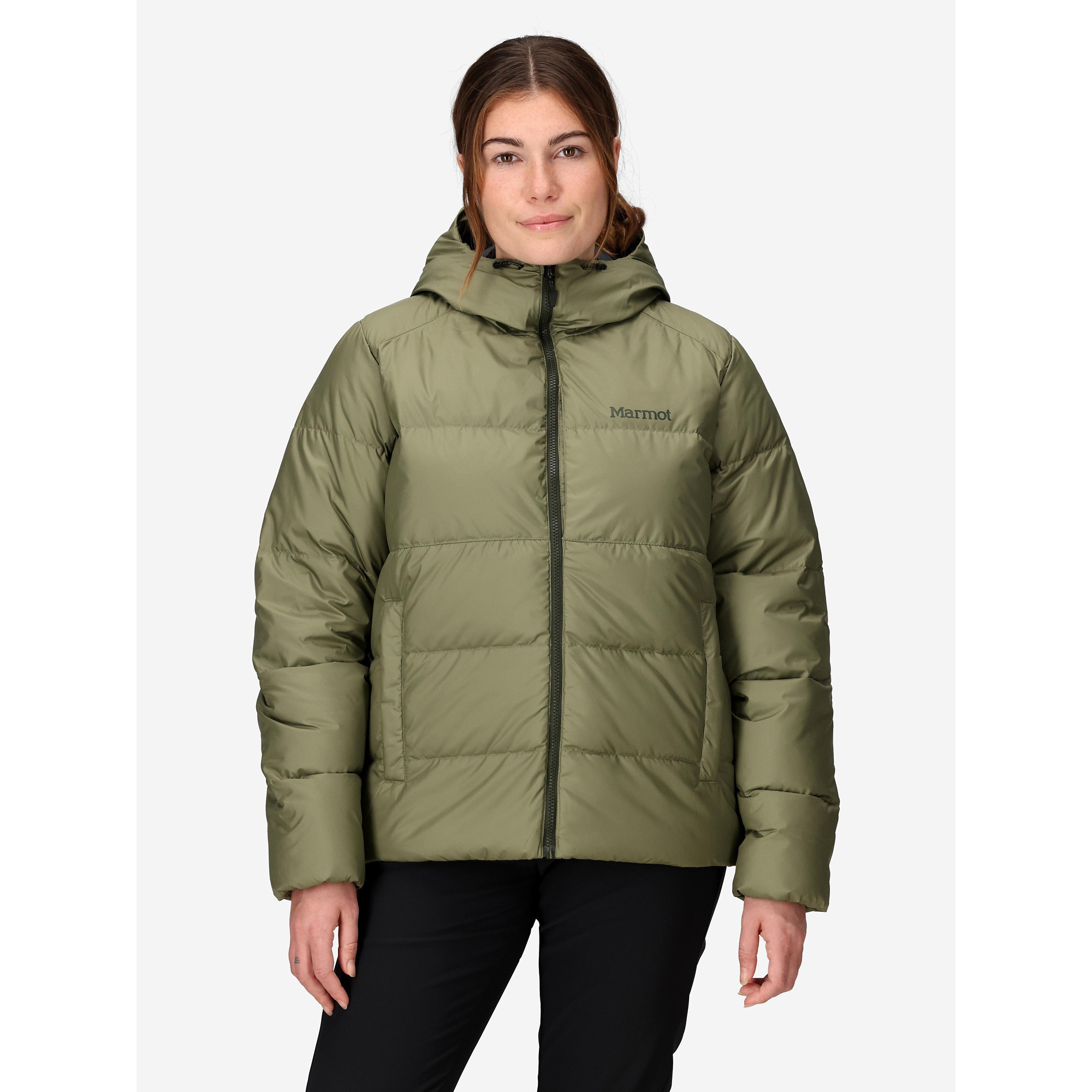 Marmot Women's Guides Big-Baffled Puffer Hooded Jacket - Olive Grove