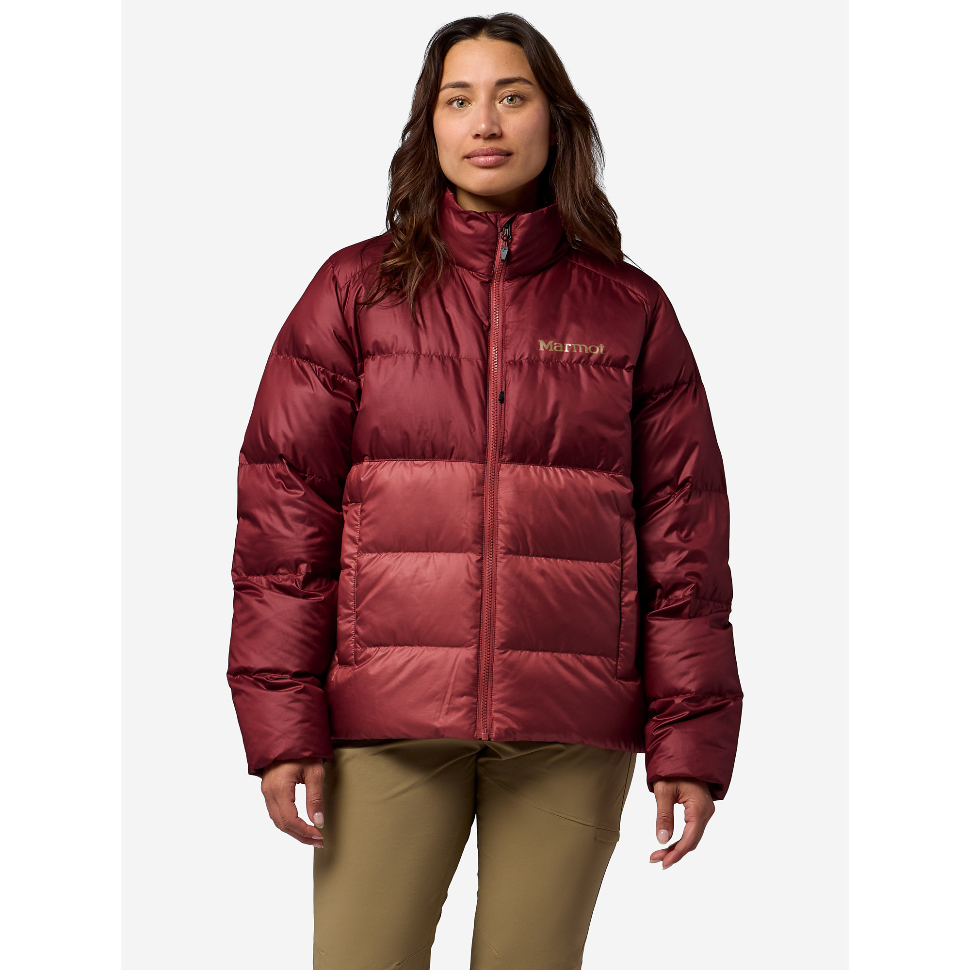 Marmot Women’s Guides Down 2.0 Jacket in Oxblood/Praline