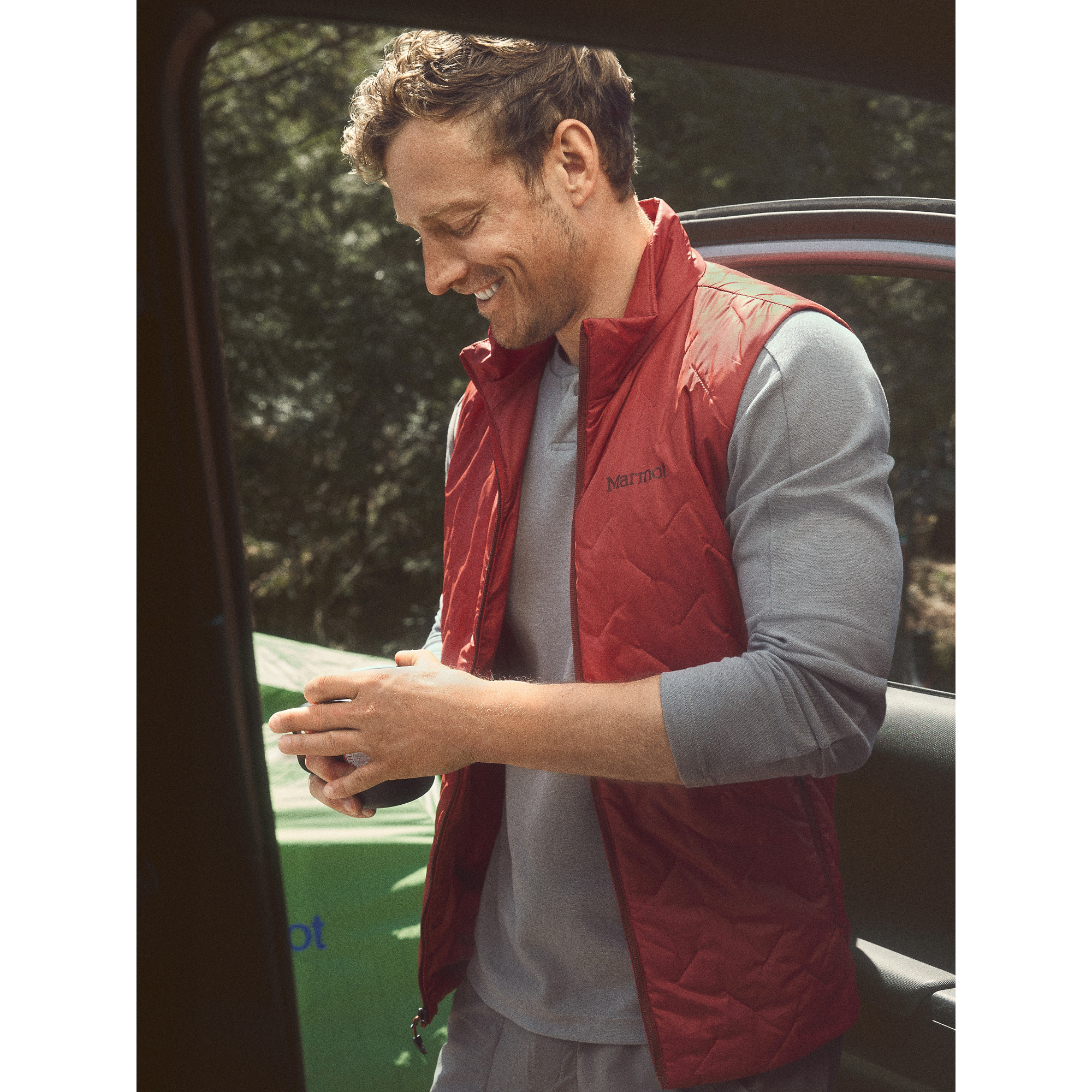 Marmot Men’s MonoQuilt PrimaLoft® Insulated Vest in Sumac