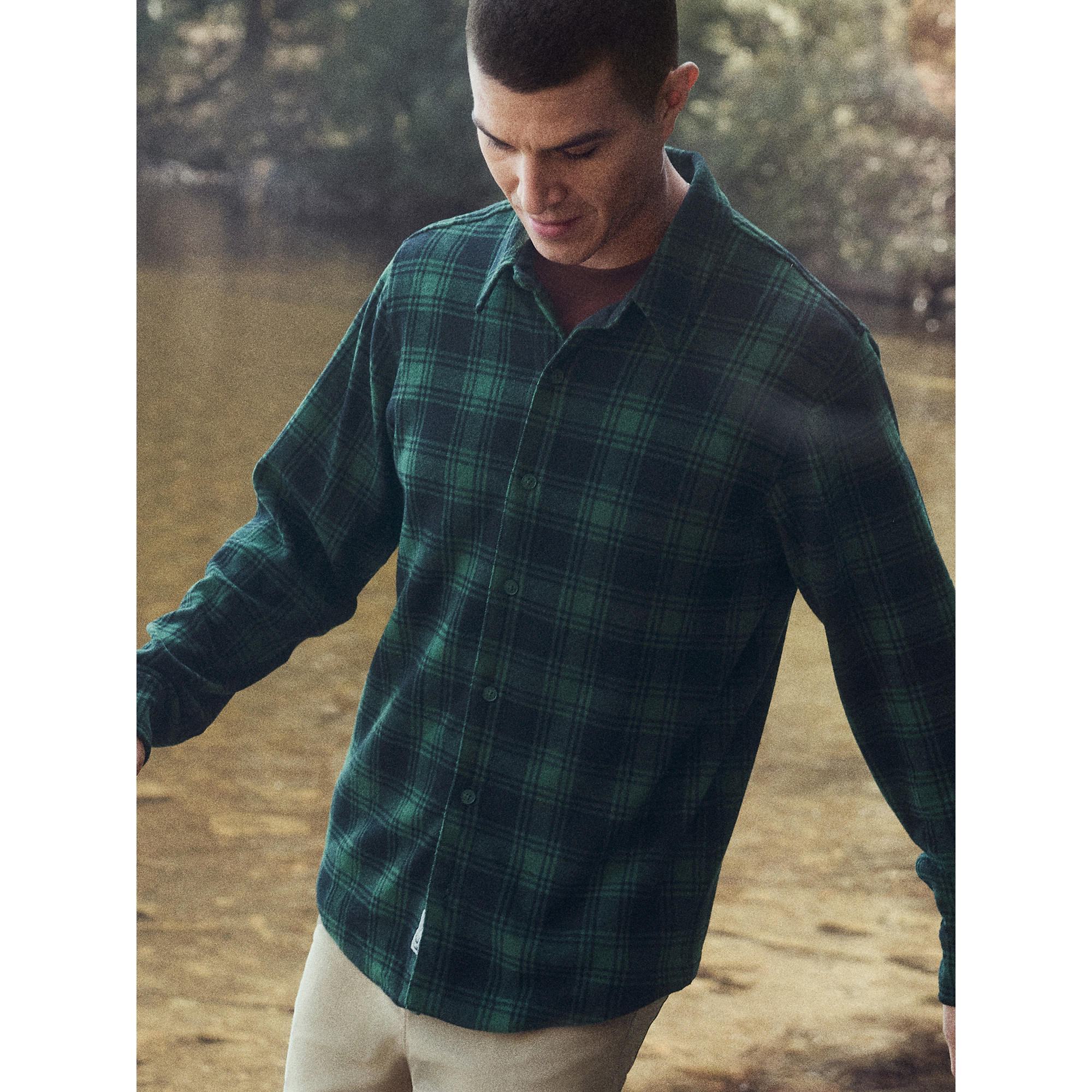 Marmot Men's Alpine Haven Soft Stretch Knit Flannel Long-Sleeve Shirt (Fall 2025) in Juniper Green