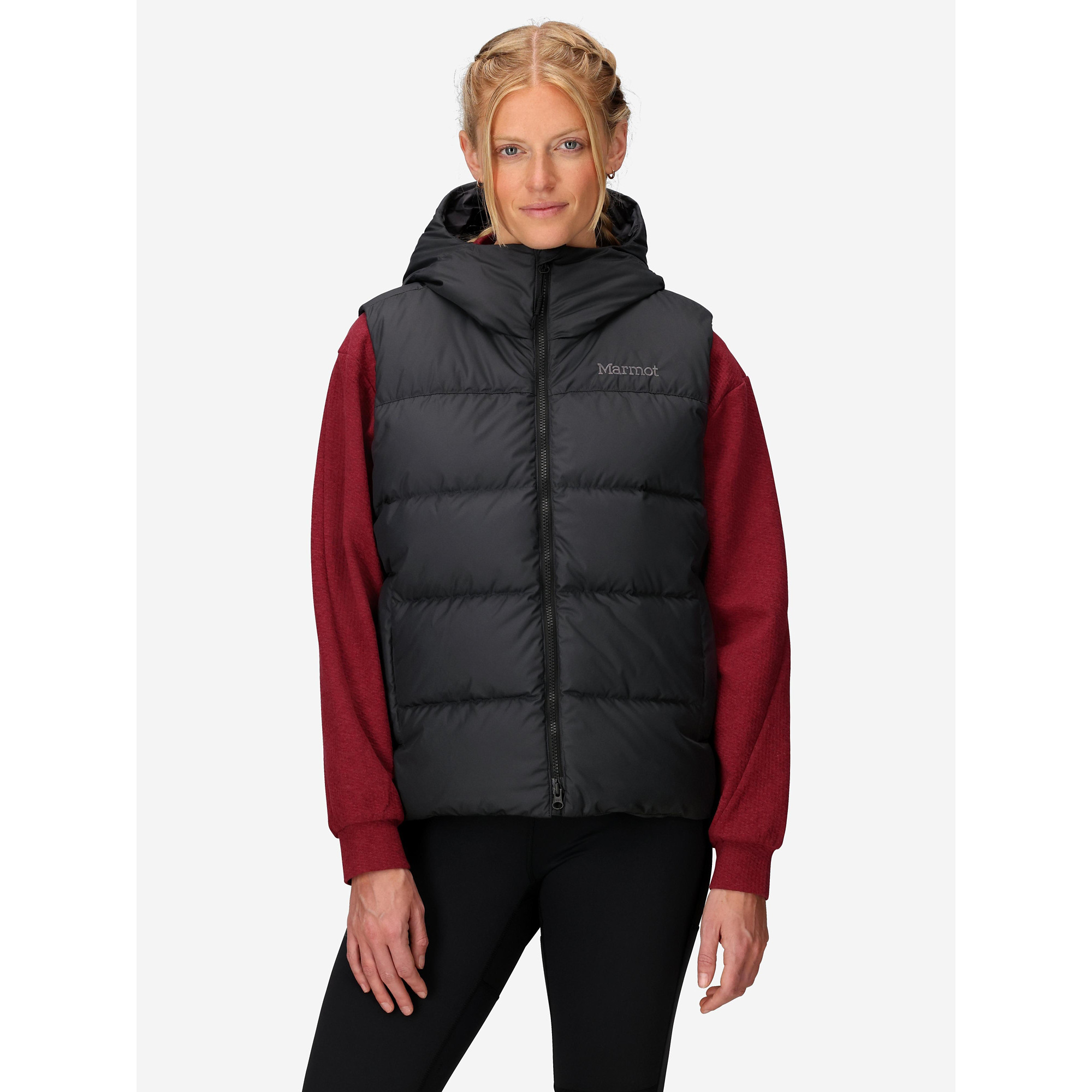 Marmot Women's Strollbridge Down Hooded Vest (Fall 2025) in Black