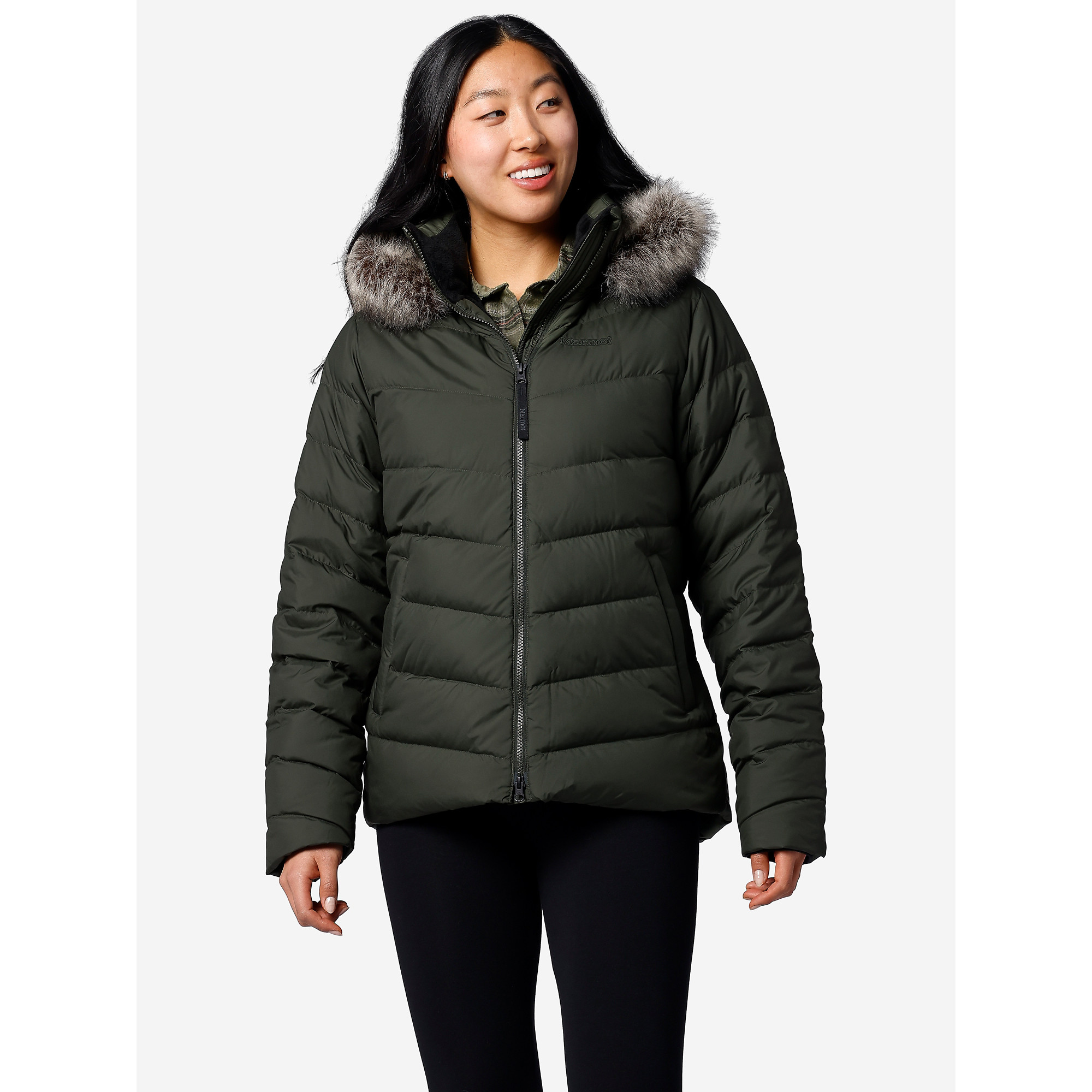 Marmot Women's Emberous Down Jacket in Rosin Green