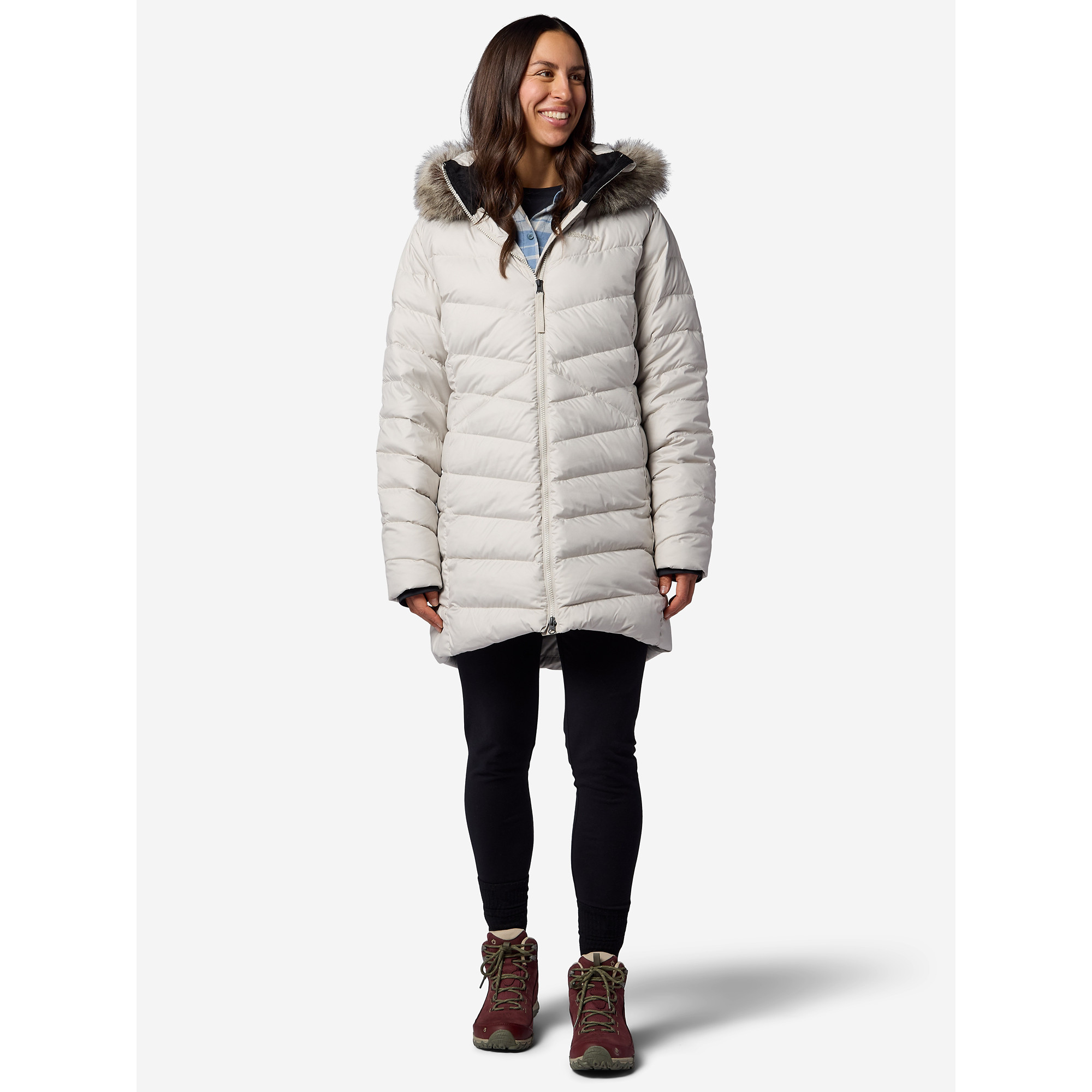 Marmot Women's Emberous Down Coat in Birch Bark