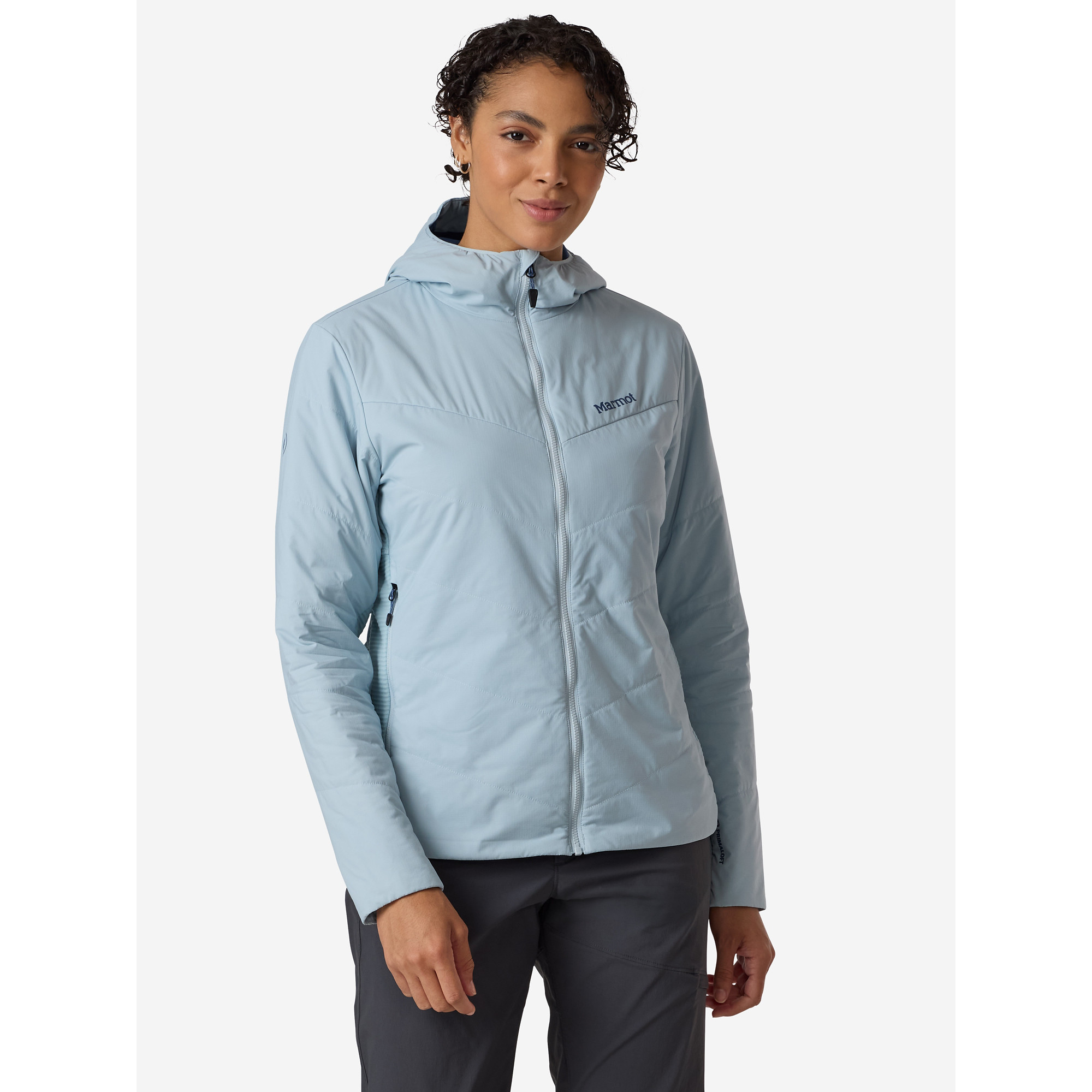Marmot Women's Revlo Insulated Hybrid Hoody in Satin Blue