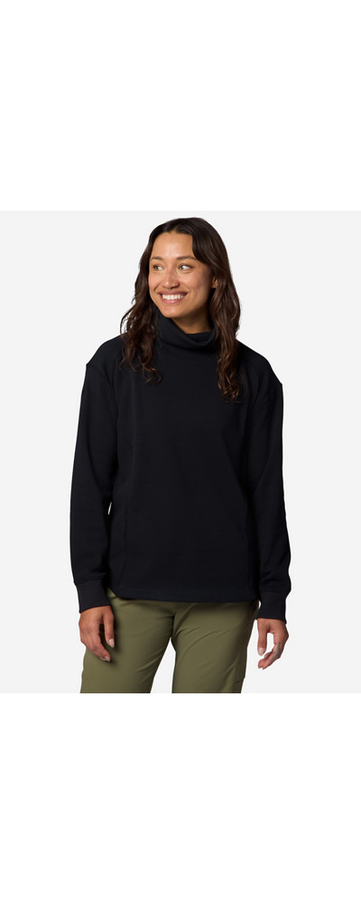 Women's Long-Sleeve Hideaway Plush Funnel Neck