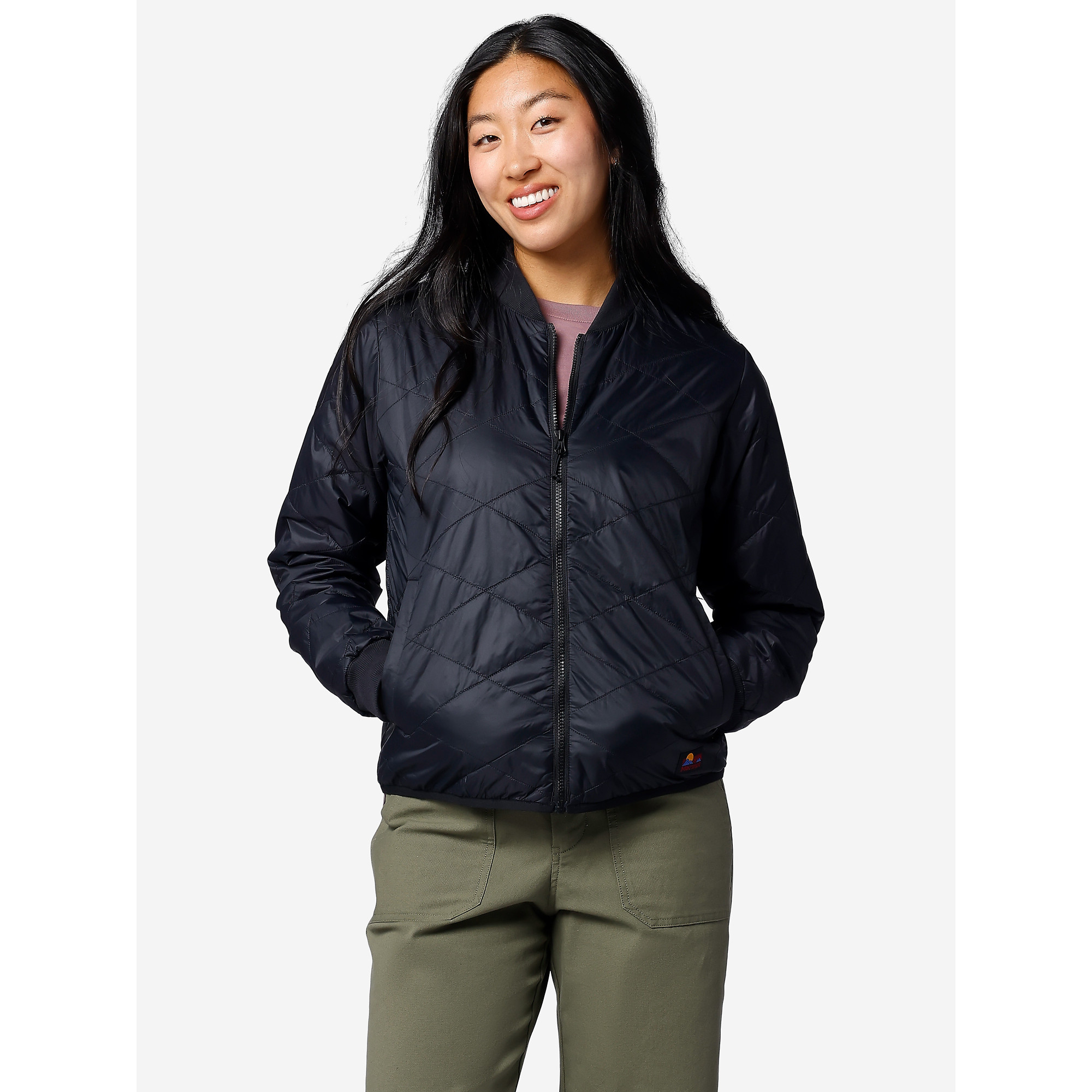 Marmot Women's Onward Lightweight Quilted-Insulated Bomber Jacket - Black