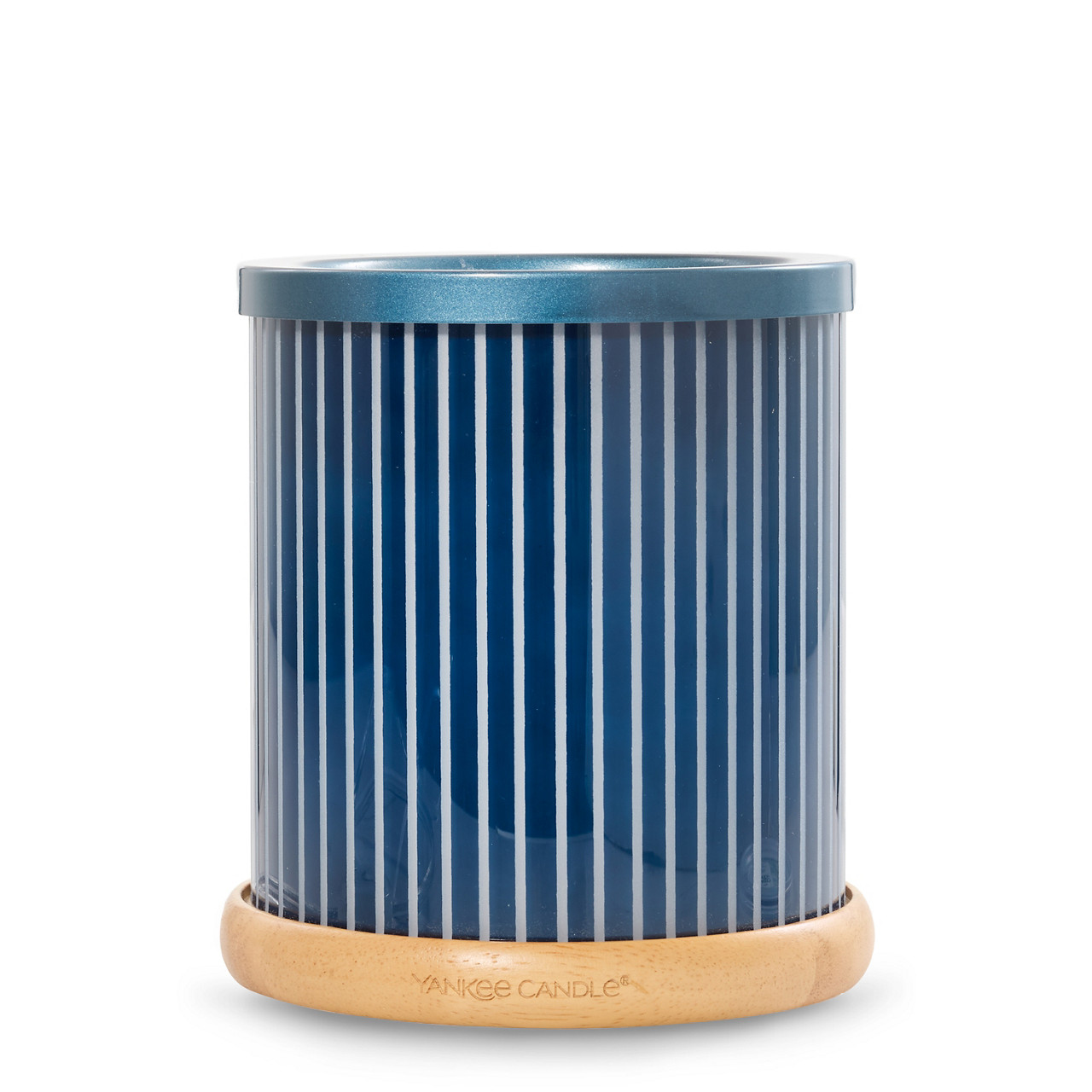 Striped Wood Hurricane Scenterpiece® MeltCup Warmer | Yankee Candle
