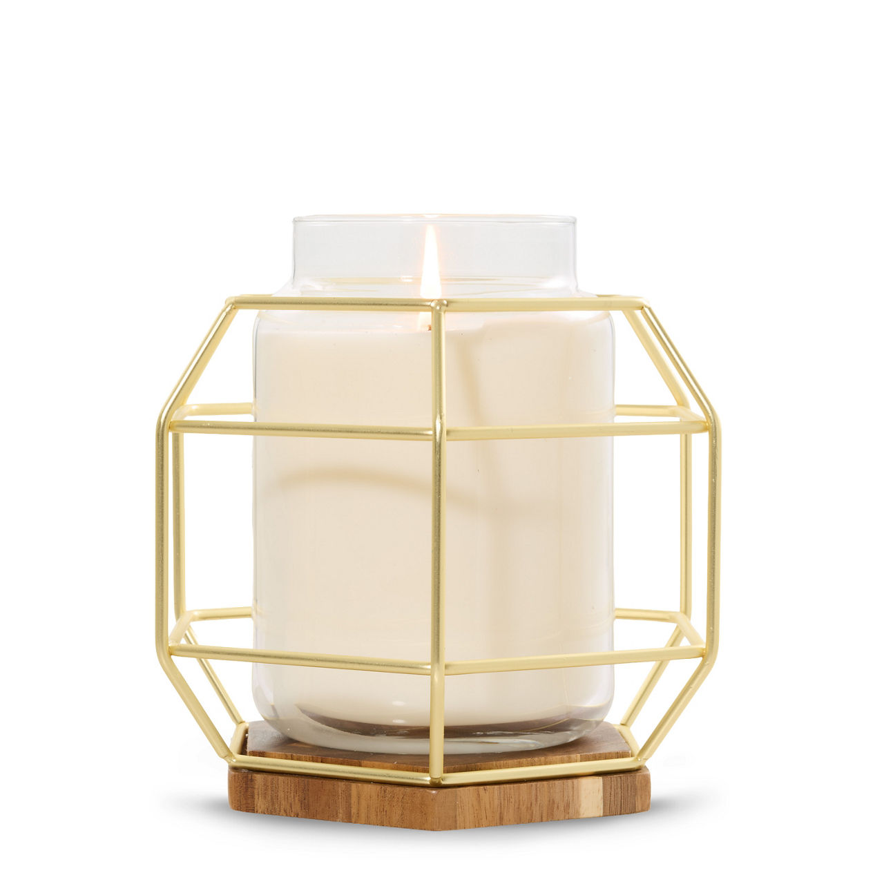Caged Gold Jar Candle Holder