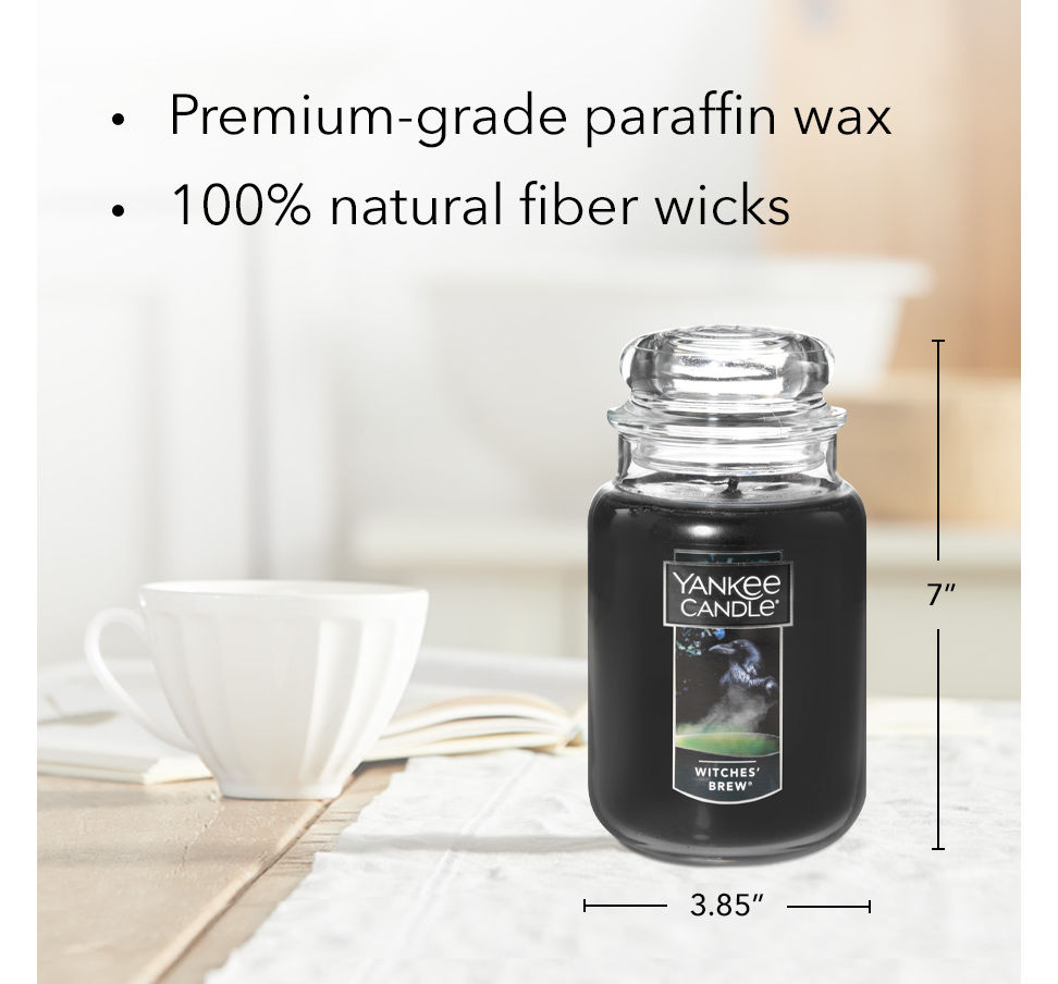 witches' brew original large jar candle with product information