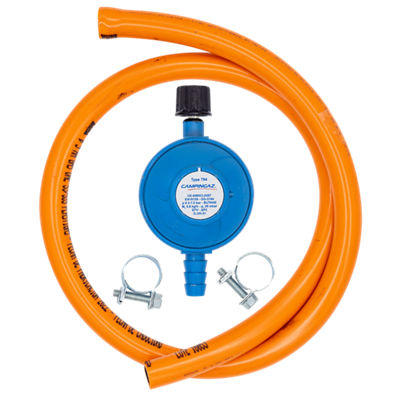 Manguera gas + regulador gas 28mbar