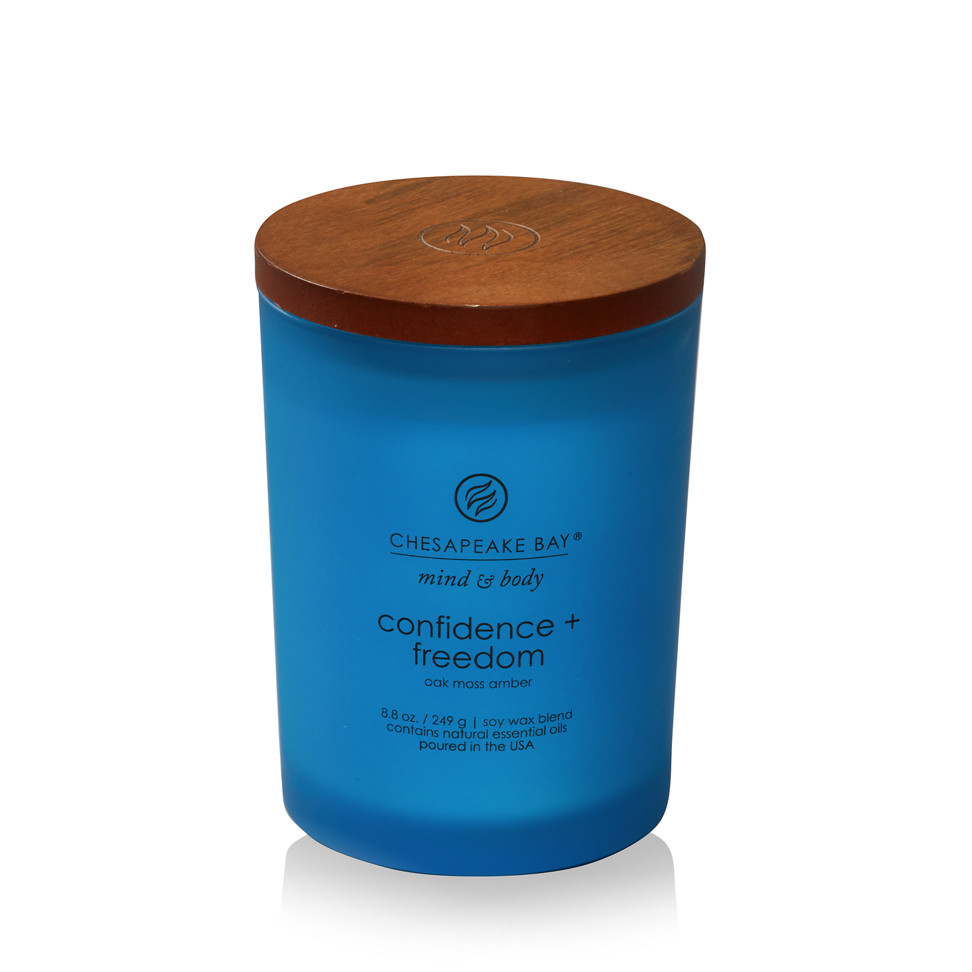 confidence and freedom mind and body candle