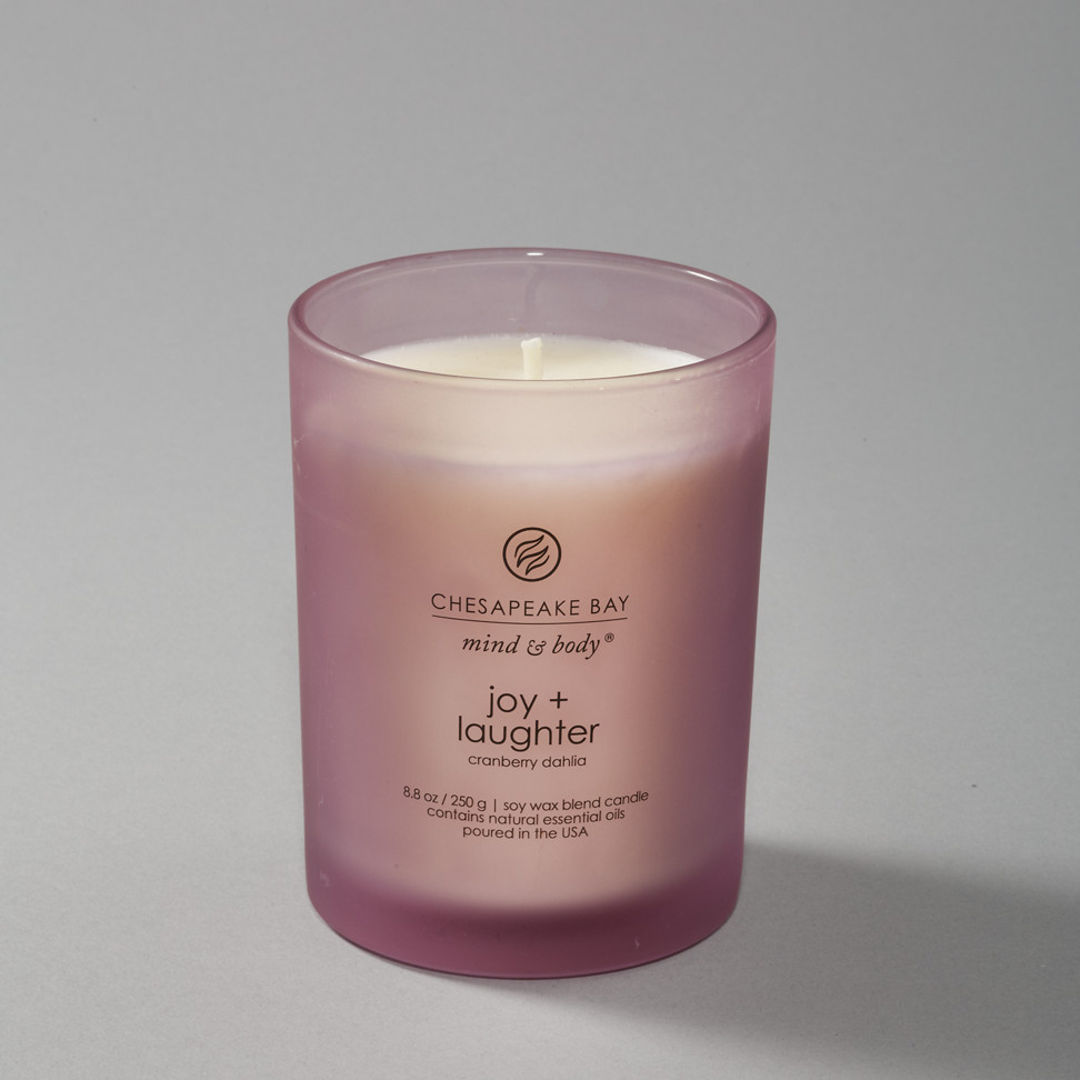 joy and laughter mind and body candle