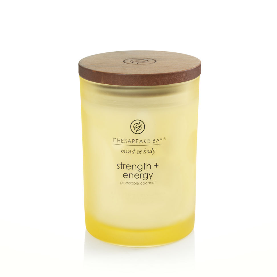 strength energy pineapple coconut medium jar candle