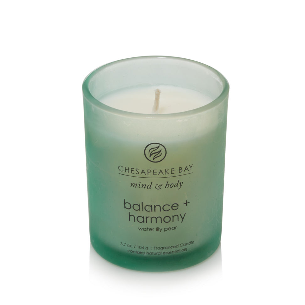 balance harmony water lily pear small jar candle