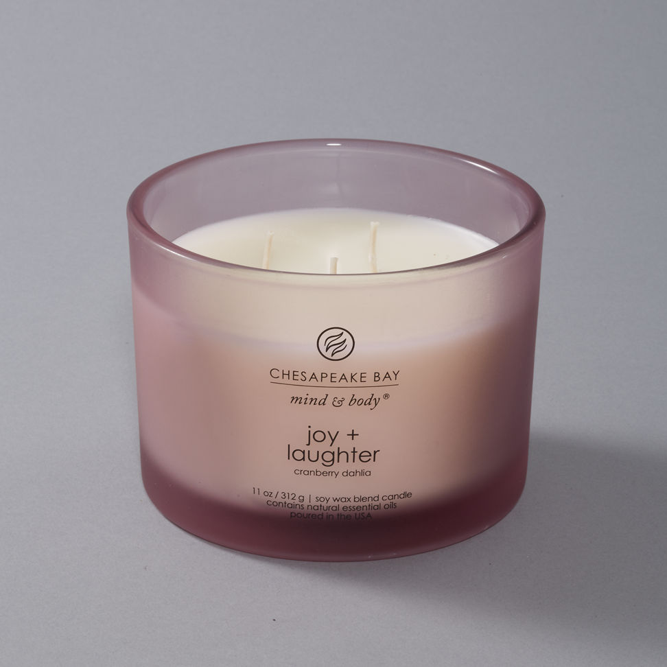 3 wick jar candle joy and laughter