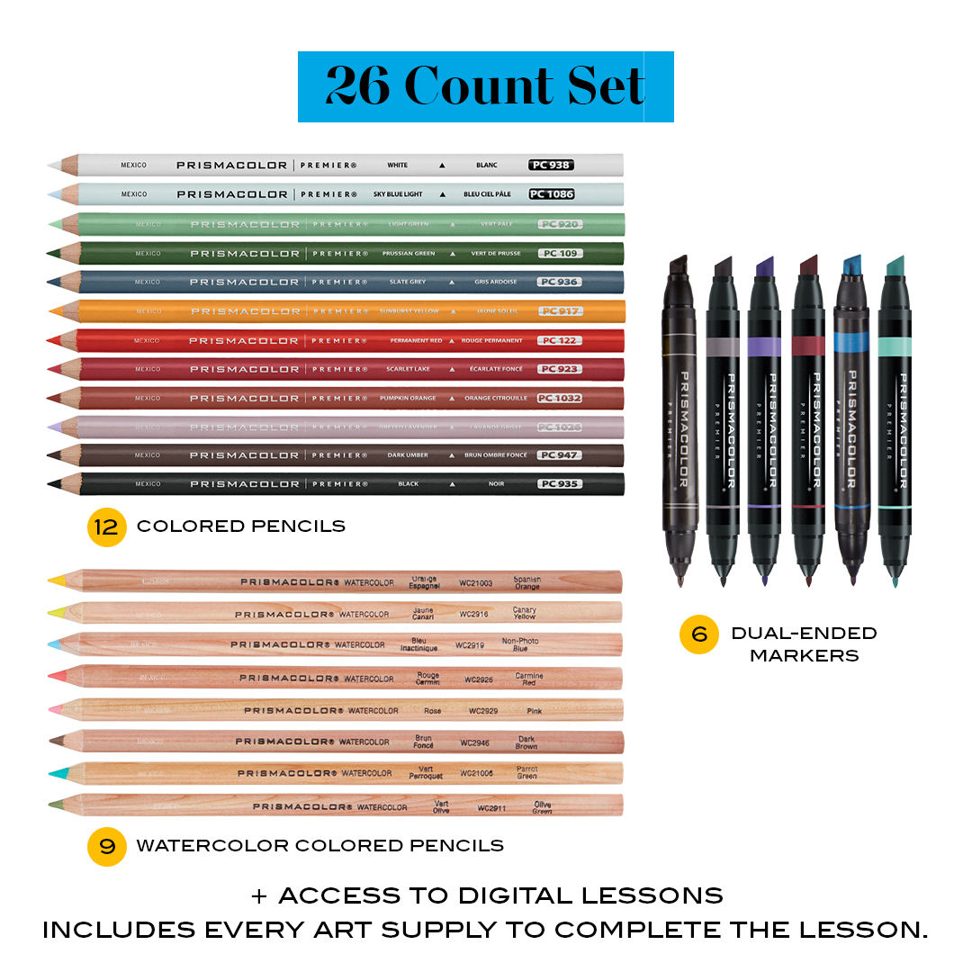 Premier® Mixed Media Set, Art Set, Includes Digital Step-by-Step