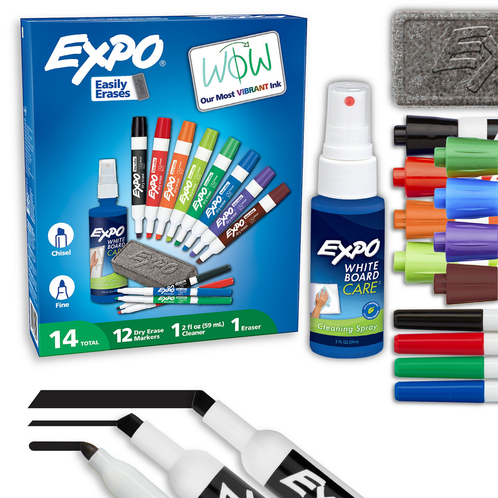 EXPO Low Odor Dry Erase Markers, Kit | Expo