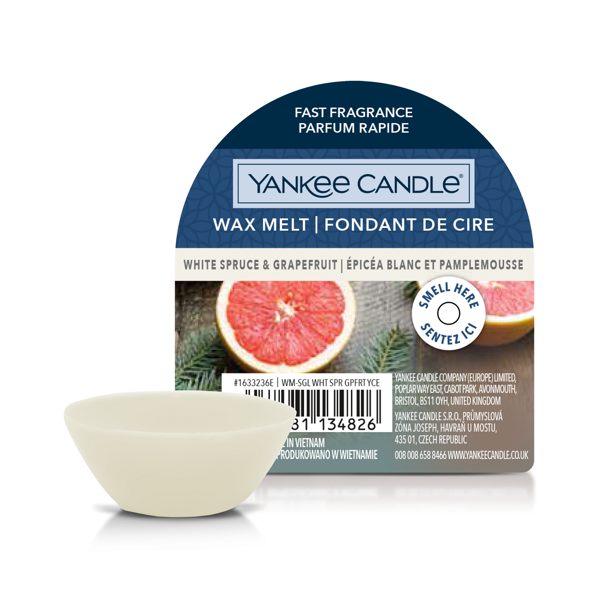 White Spruce & Grapefruit Wax Melt Yankee Candle, 5.6cm x 1.5cm | Citrus