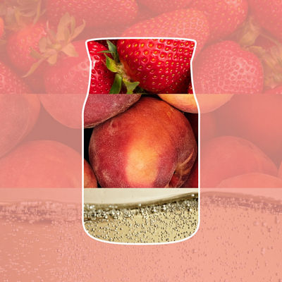 White Strawberry Bellini Kerze