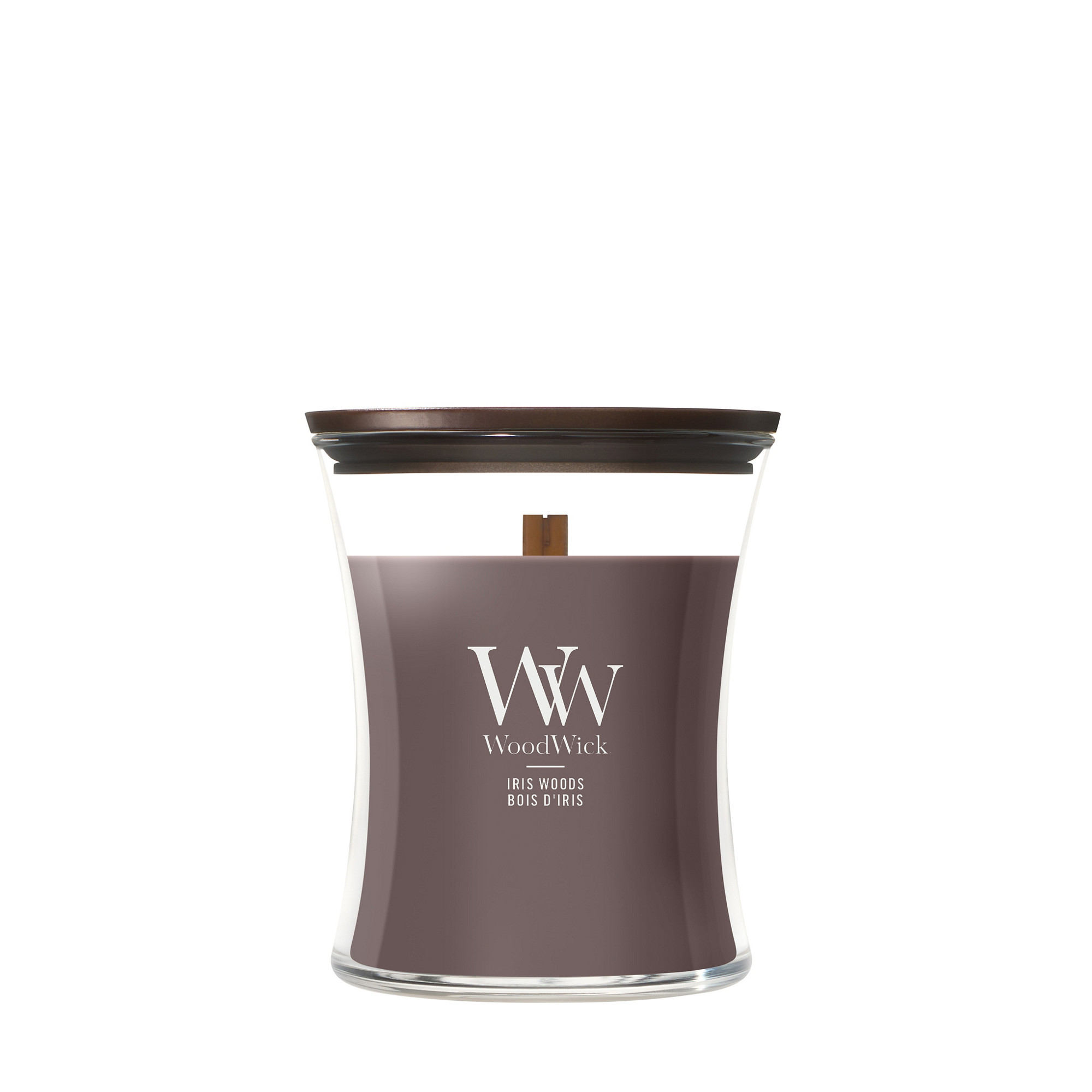 Iris Woods Candle WoodWick, Brown | Ambery