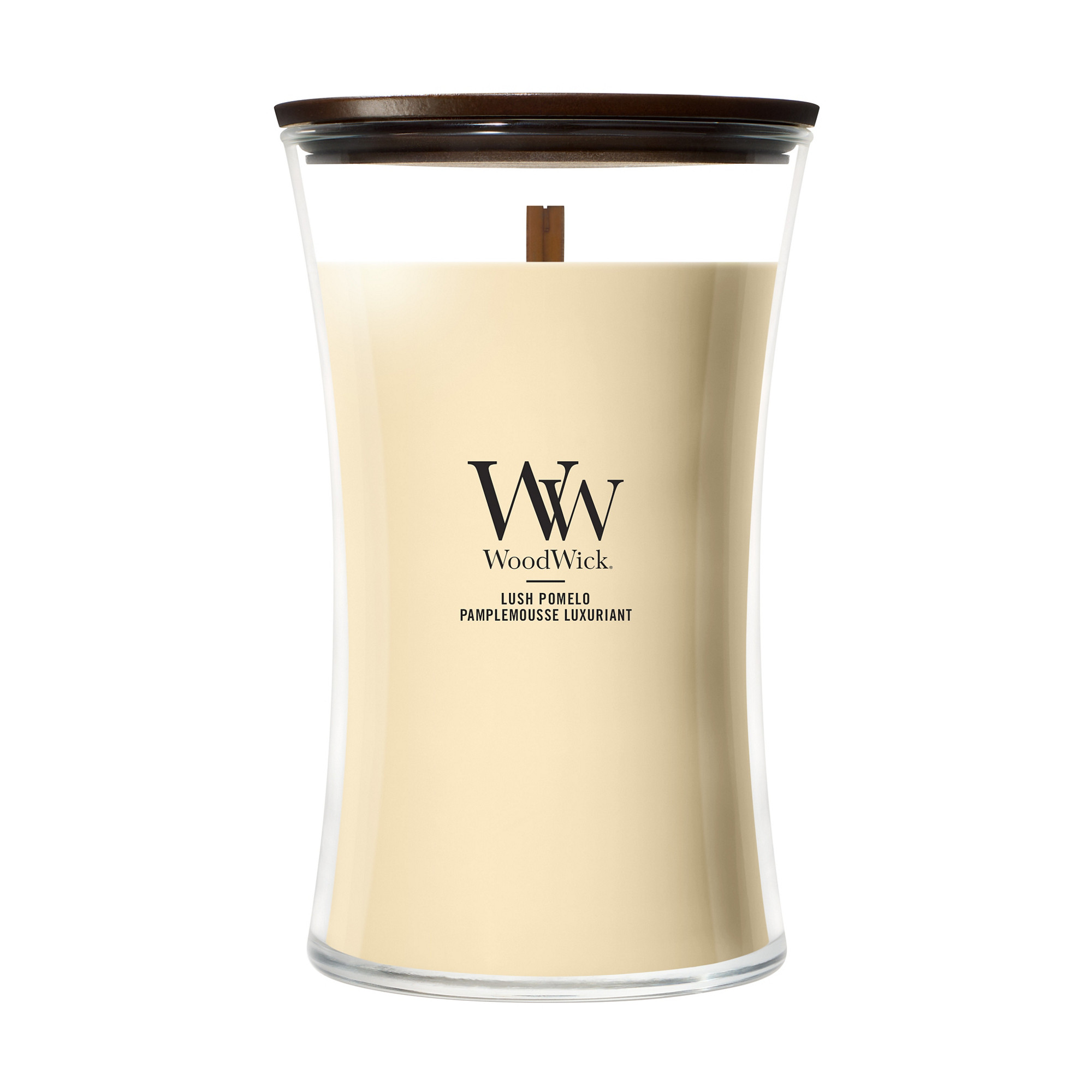 Lush Pomelo Candle WoodWick, Yellow | Fruity & Citrus