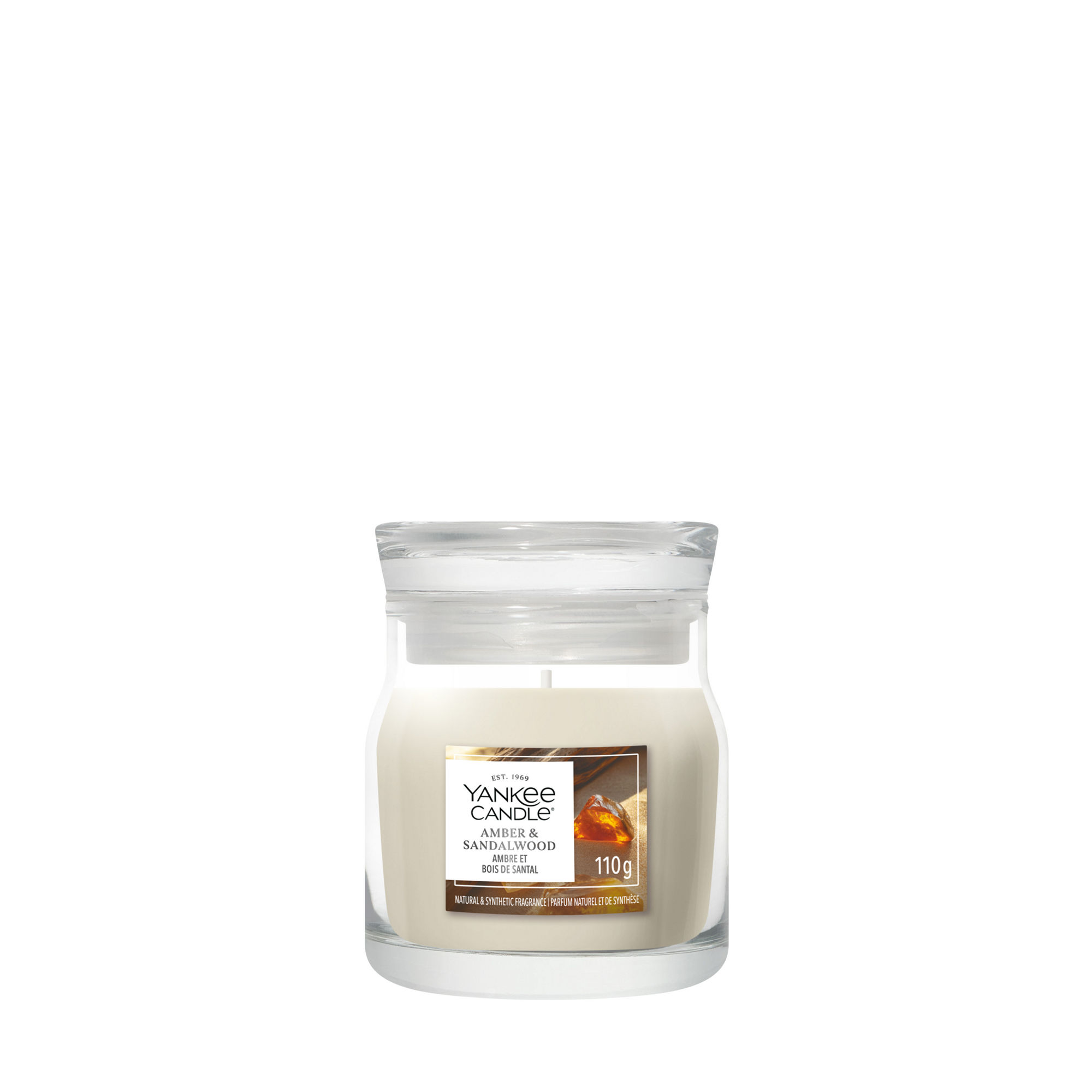 Amber & Sandalwood Candele piccole Signature Yankee Candle, Brown | Dolce e Speziata