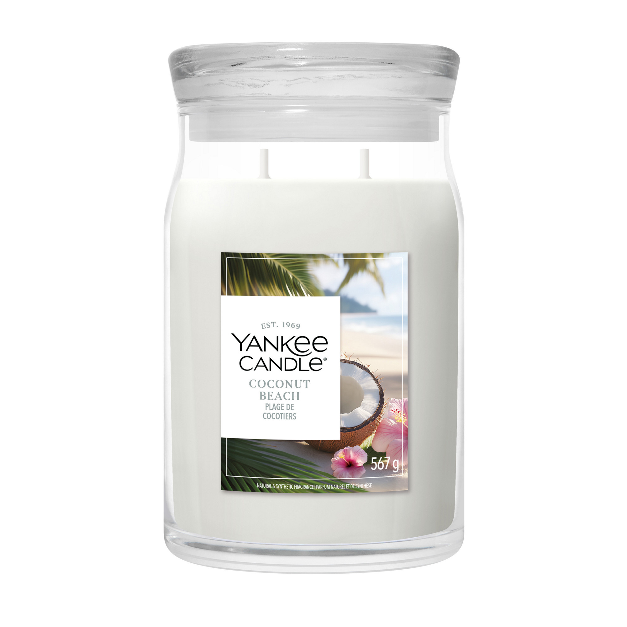 Coconut Beach Candle Yankee Candle, White | Fruity