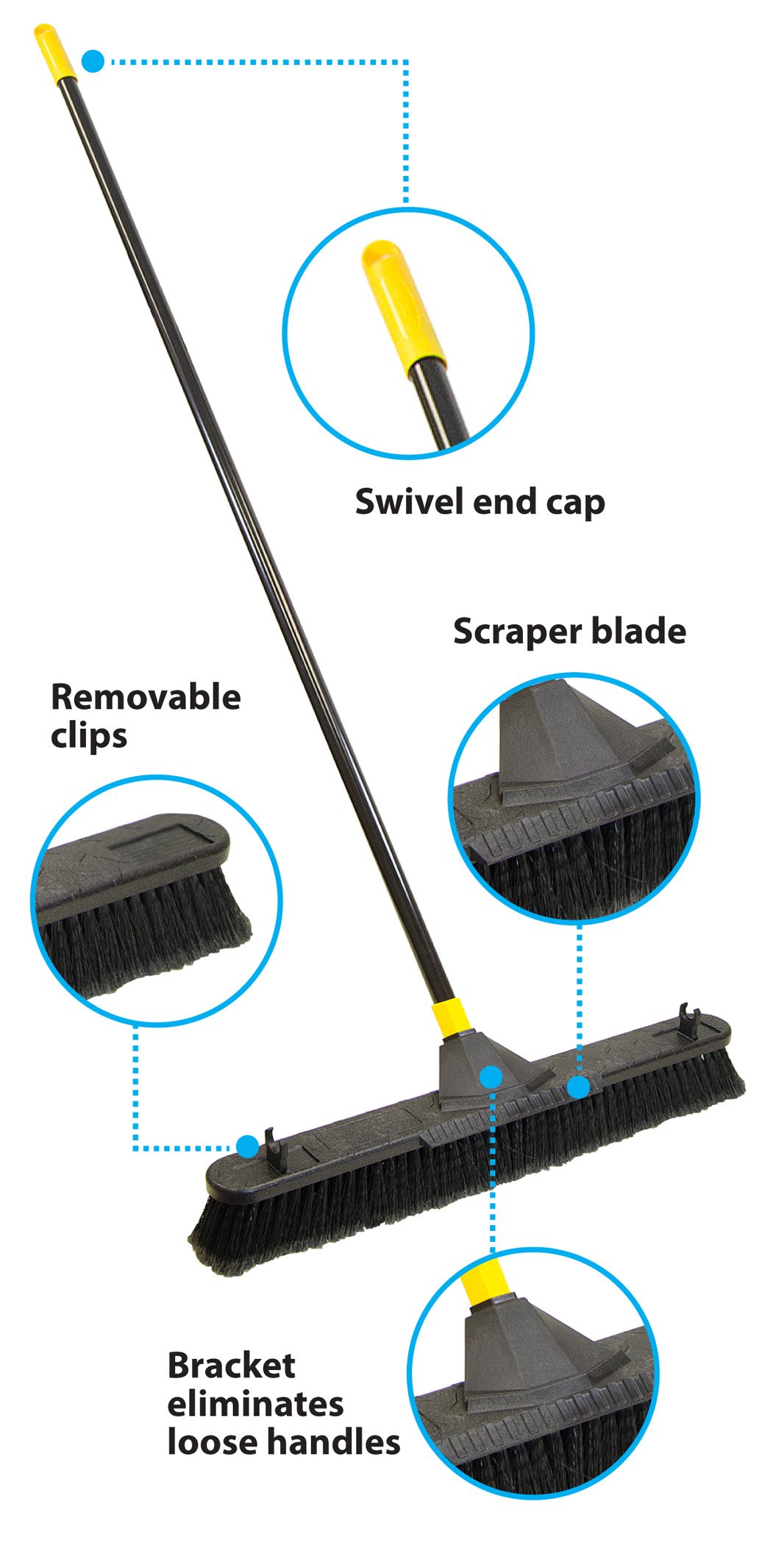Quickie® Bulldozer™ 24 inch Smooth Surface Pushbroom image number null