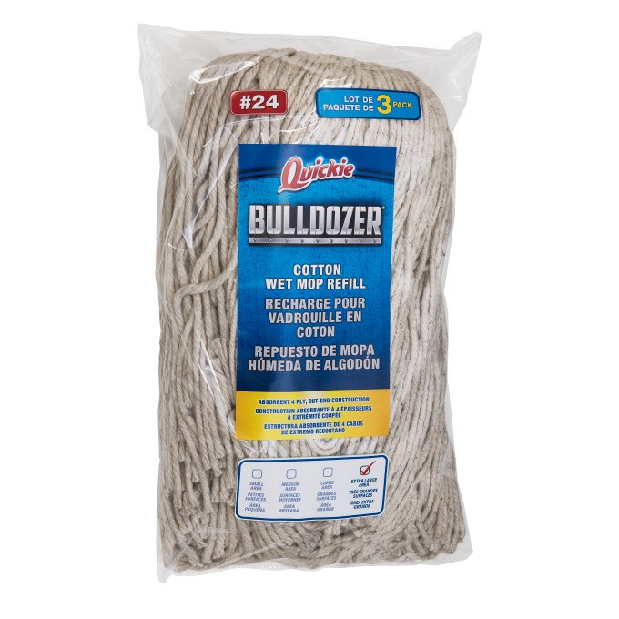 Quickie® Bulldozer™ #24 Wet Mop Refill 3-Pack image number null