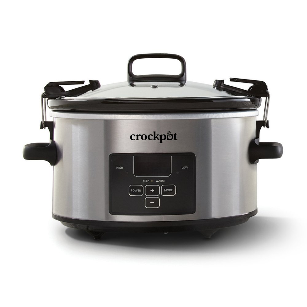 Crock-Pot® Programmable 4-Quart Cook & Carry Slow Cooker, Stainless Steel |  Crock-Pot