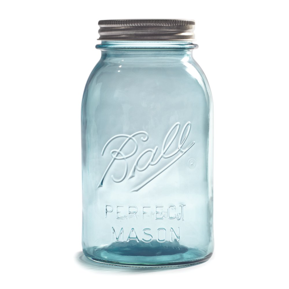 Aqua mason jar bathroom set – The Vintage Artistry