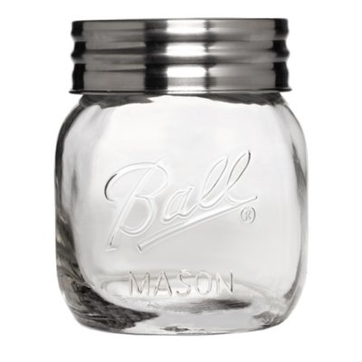 Decorative Mason Jar with Lid, 64 oz. (Half Gallon)