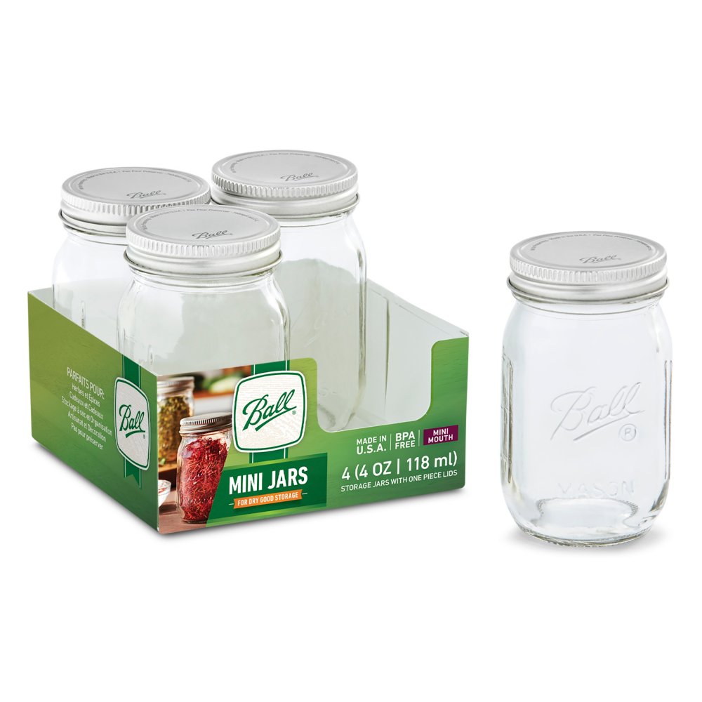 Ball leak proof glass Storage Jars Glass Baby Food 4oz x 4 Jars
