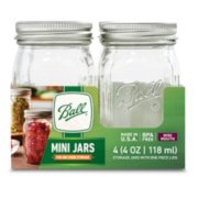 4 glass mini storage jars 4 ounce size image number 0