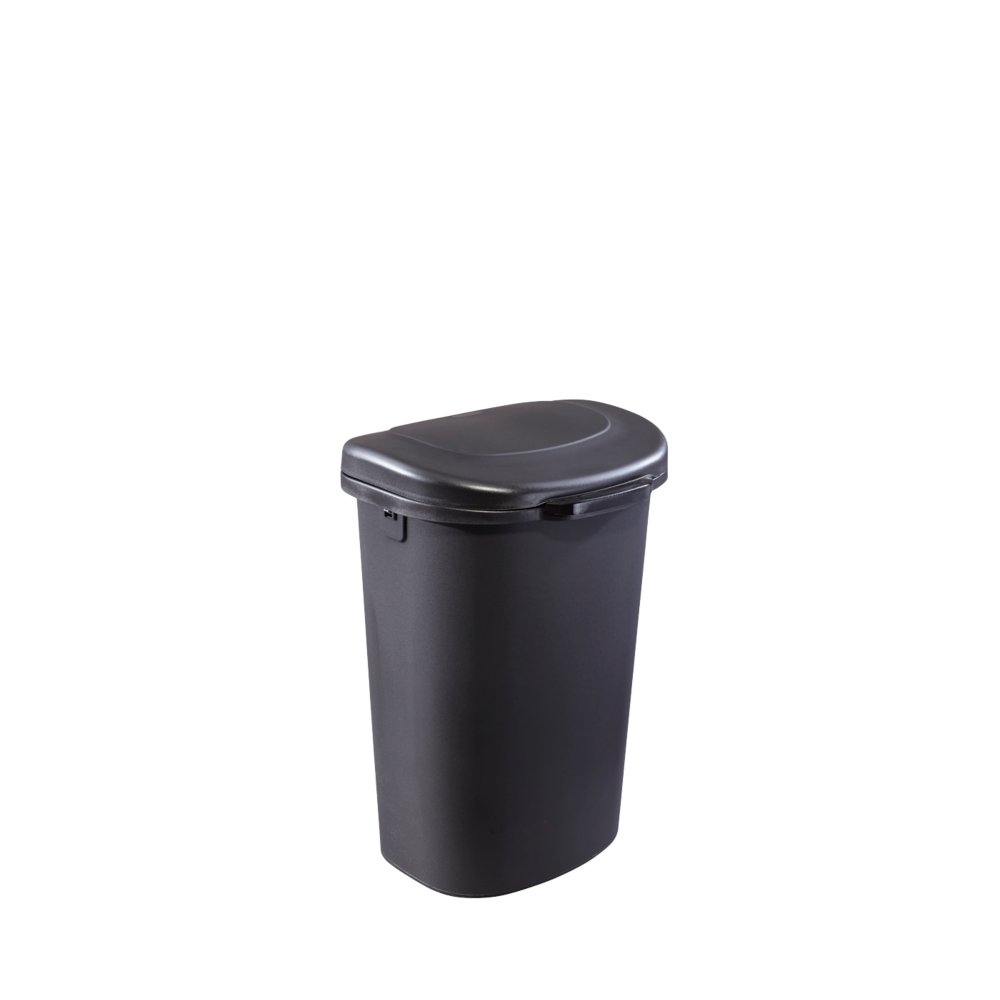 RUBBERMAID Black Foot Pedal Trash Can 13 Gallon Garbage Bin Waste Basket